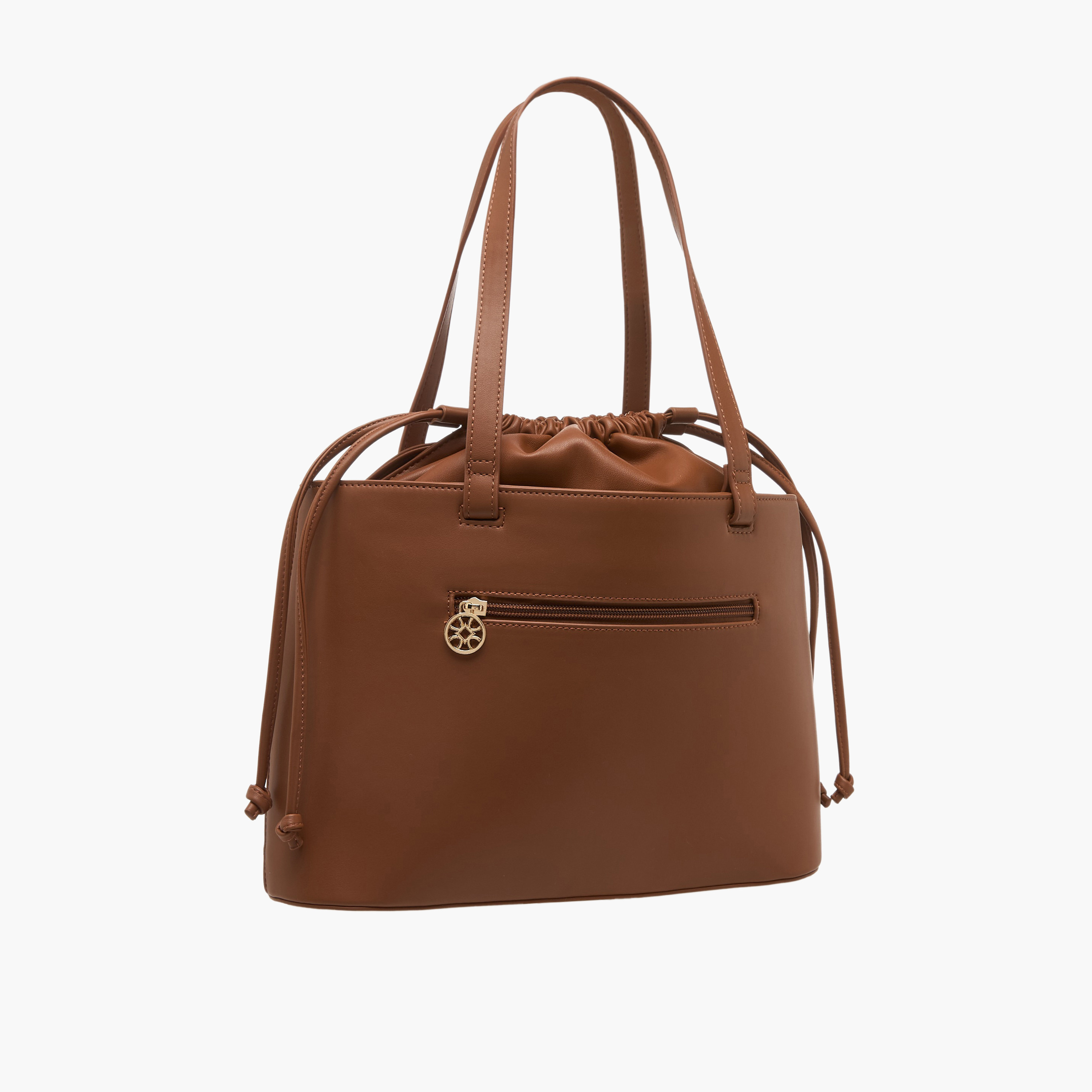 شنطة كتف بتفاصيل مفرغة وبرباط إغلاق كود من ساشا-women-bagsandwallets-handbags-image-4