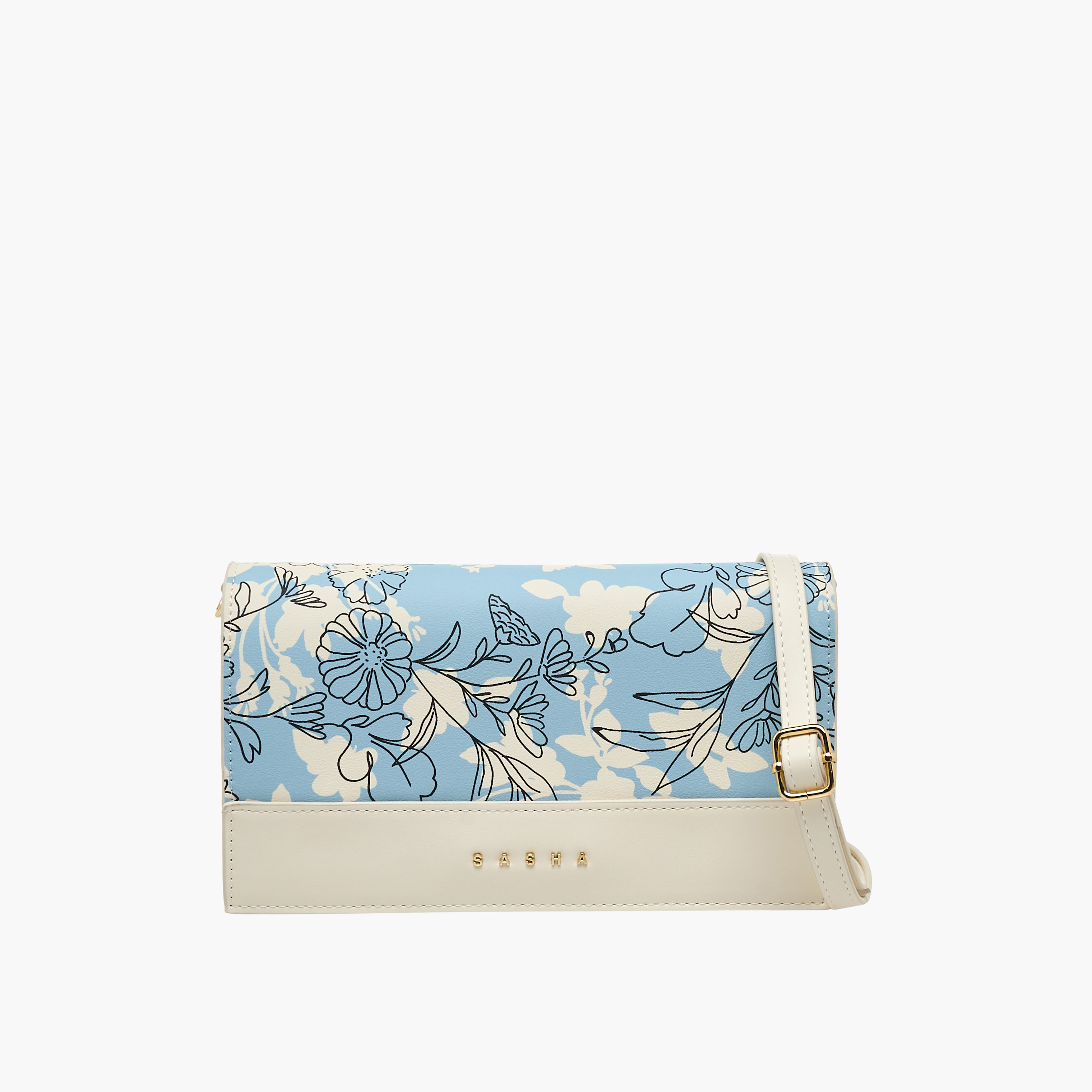 Sasha Kod Floral Print Crossbody Bag with Magnetic Closure-women-bagsandwallets-handbags-image-1