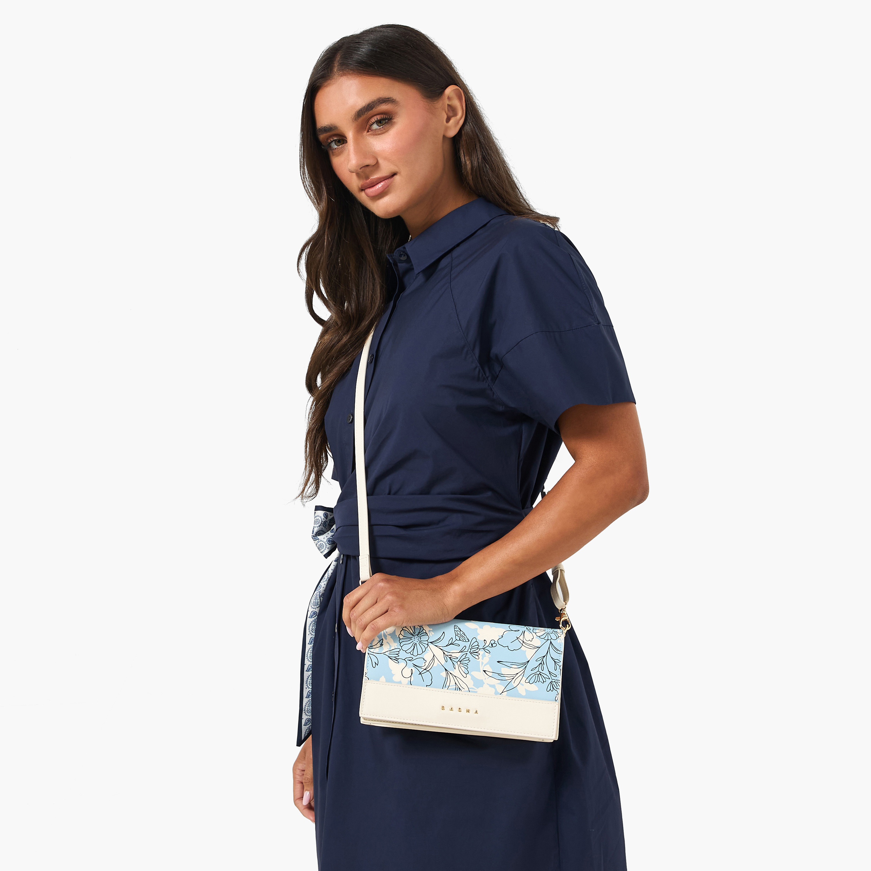 Sasha Kod Floral Print Crossbody Bag with Magnetic Closure-women-bagsandwallets-handbags-image-2