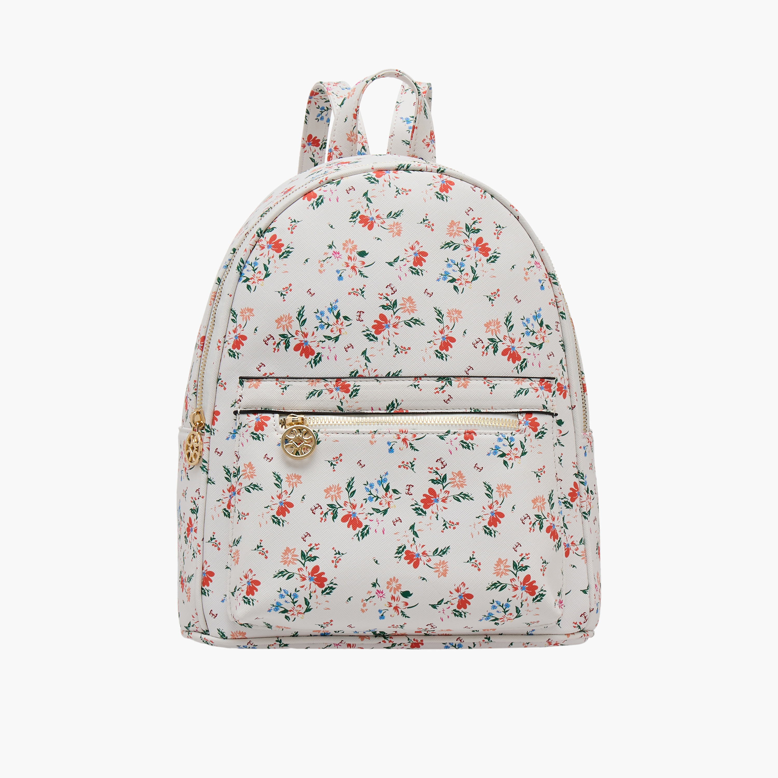 شنطة ظهر بطبعة زهور مع أحزمة كتف قابلة للتعديل من ساشا-women-bagsandwallets-backpacks-image-1