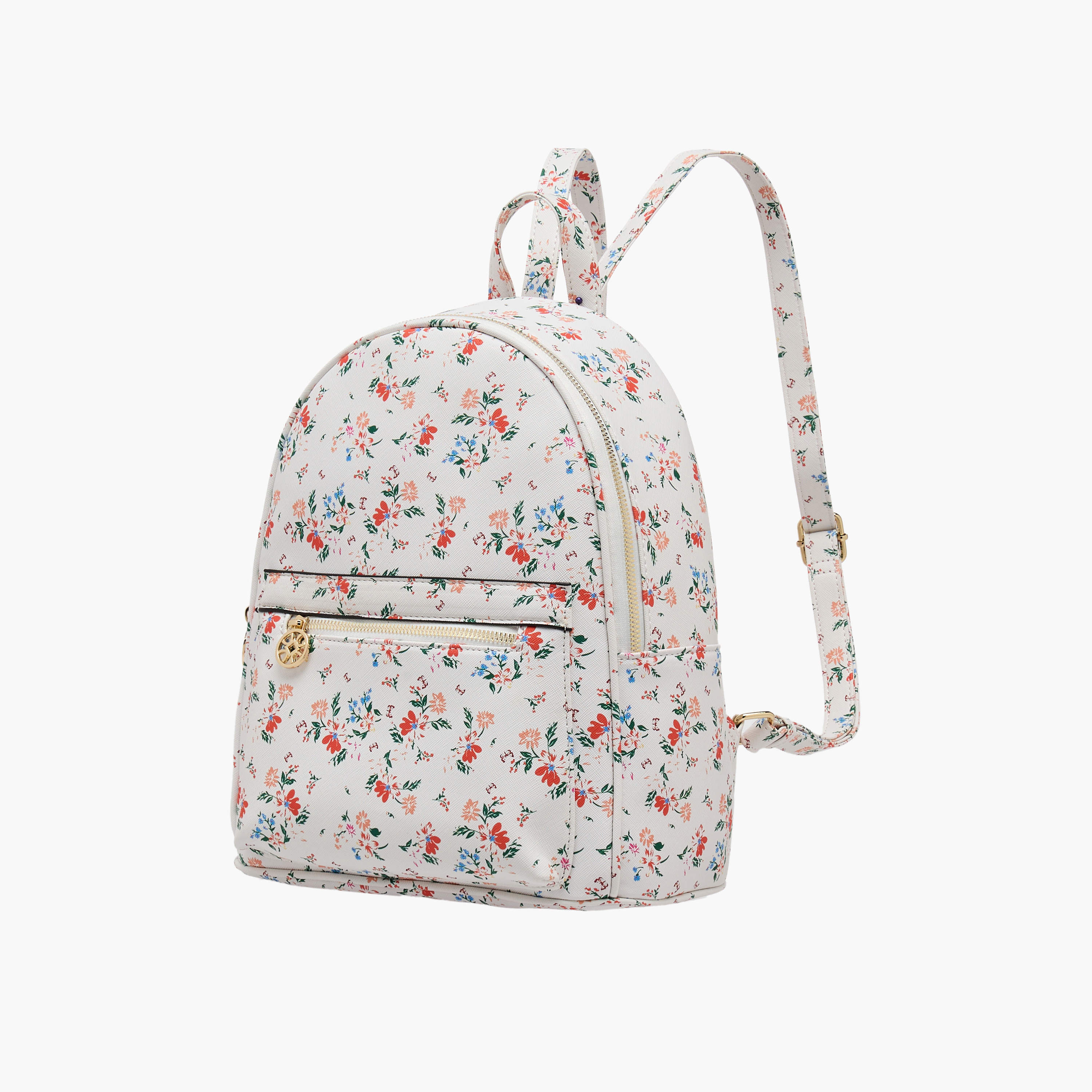شنطة ظهر بطبعة زهور مع أحزمة كتف قابلة للتعديل من ساشا-women-bagsandwallets-backpacks-image-3