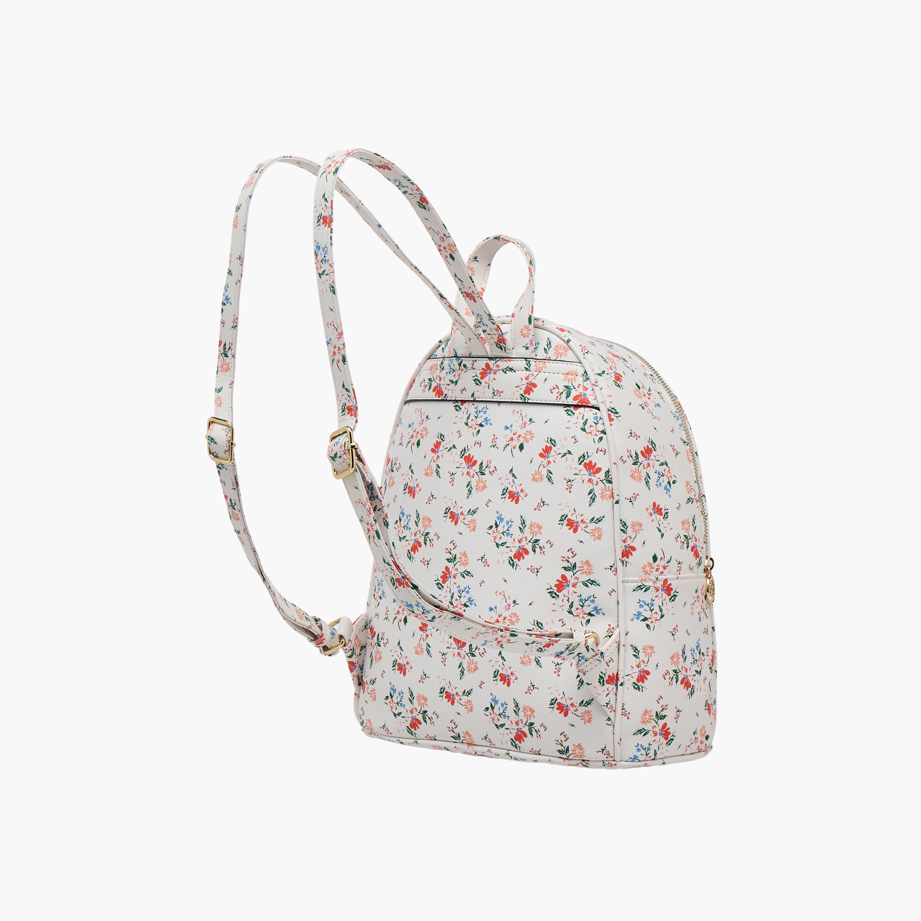 شنطة ظهر بطبعة زهور مع أحزمة كتف قابلة للتعديل من ساشا-women-bagsandwallets-backpacks-image-4