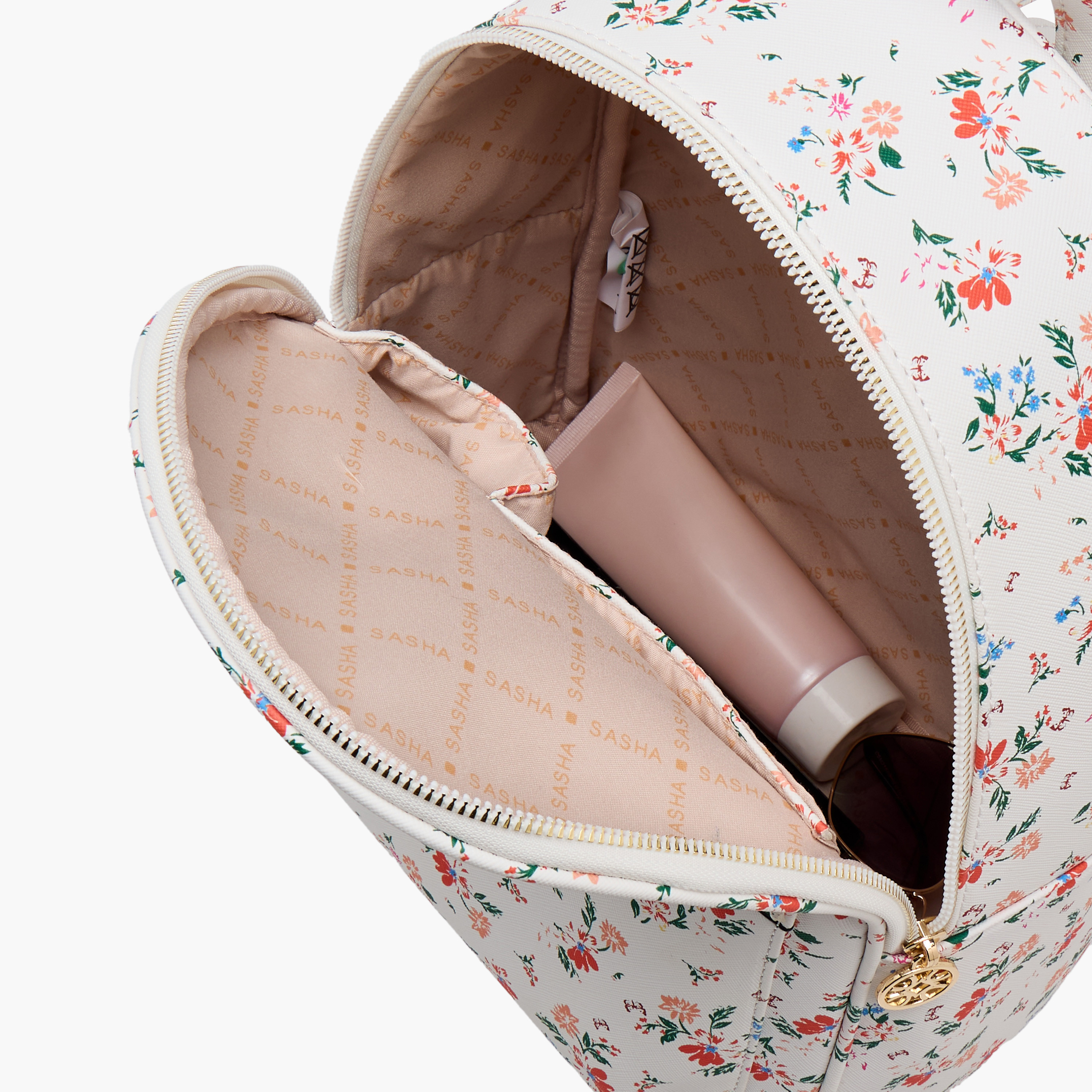 شنطة ظهر بطبعة زهور مع أحزمة كتف قابلة للتعديل من ساشا-women-bagsandwallets-backpacks-image-7