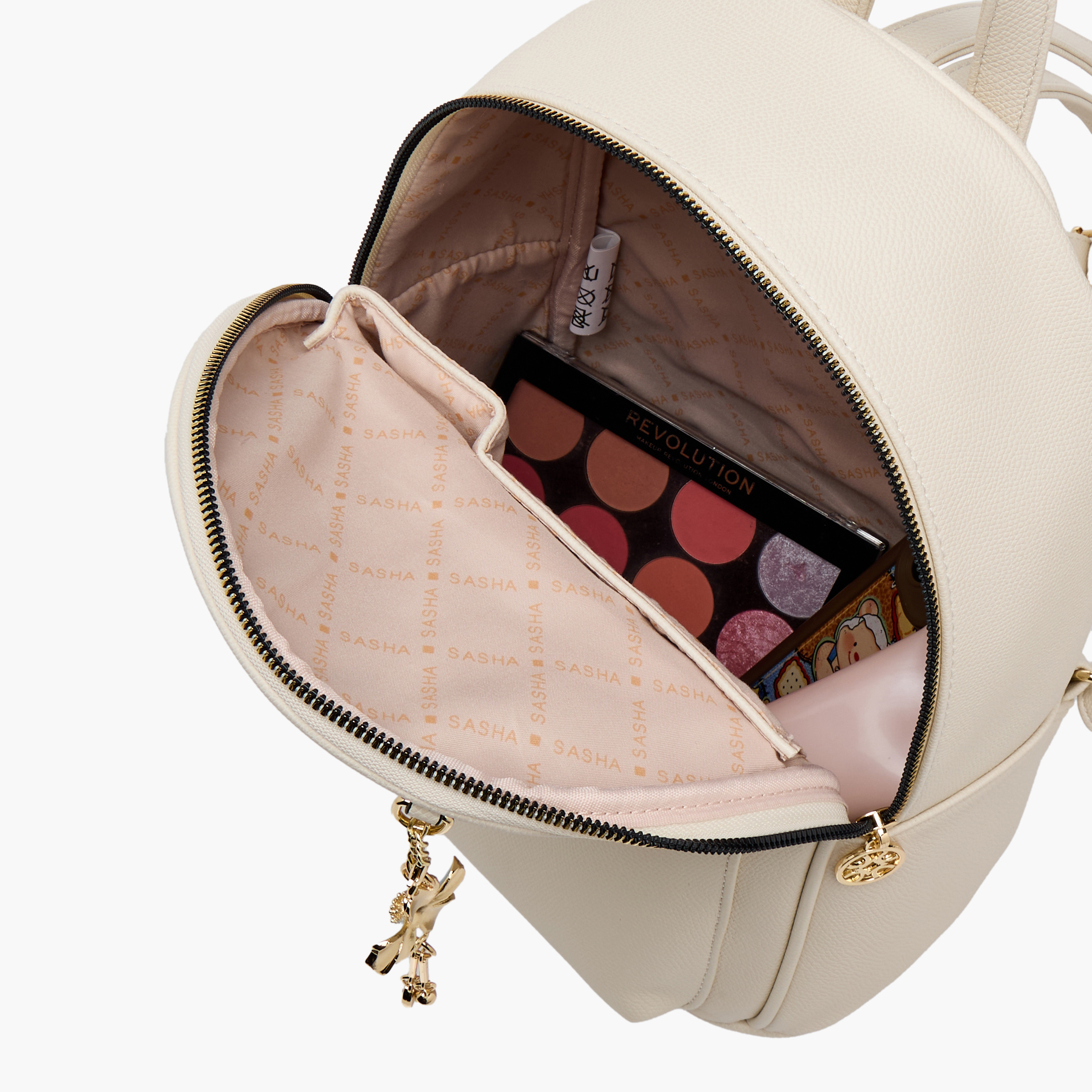 Sasha Kod Charm Detail Backpack with Adjustable Strap-women-bagsandwallets-handbags-image-7