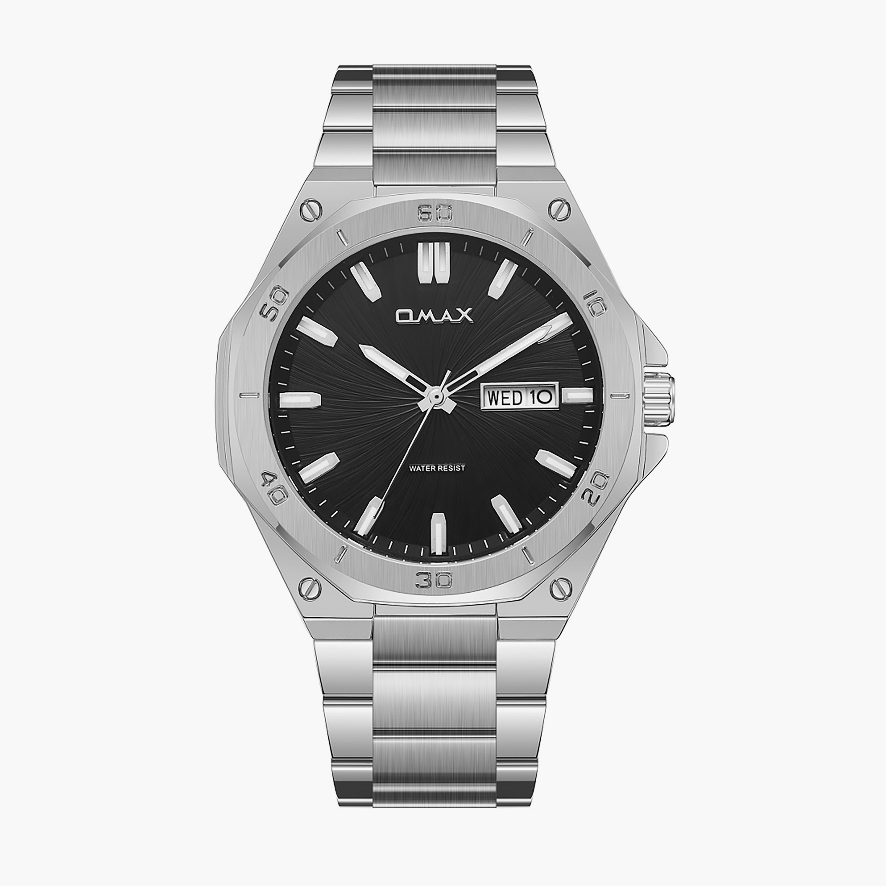 أوماكس ساعة رجالية فضية من الفولاذ المقاوم للصدأ-men-watchesandjewellery-watches-image-1