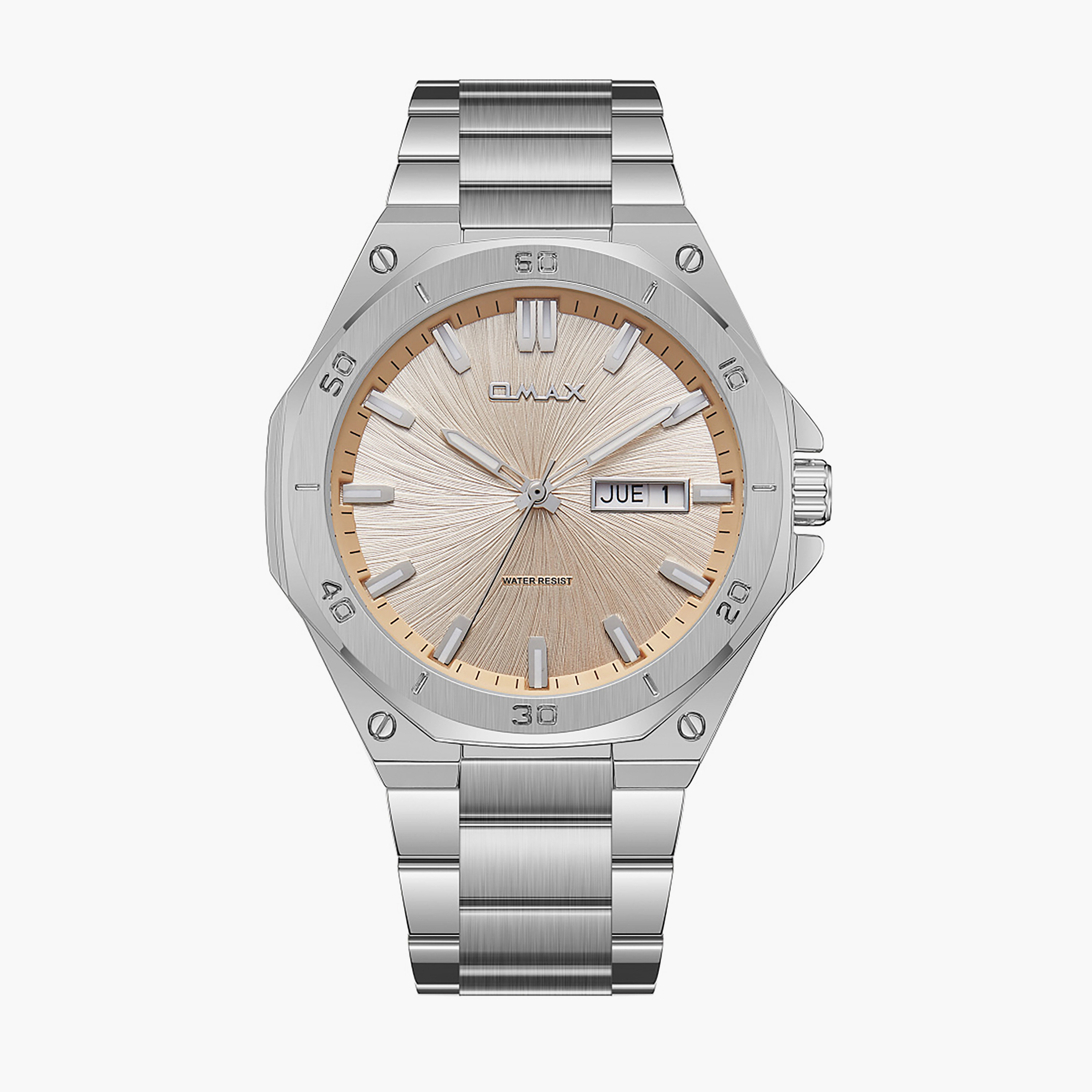 أوماكس ساعة رجالية فضية من الستانلس ستيل-men-watchesandjewellery-watches-image-1