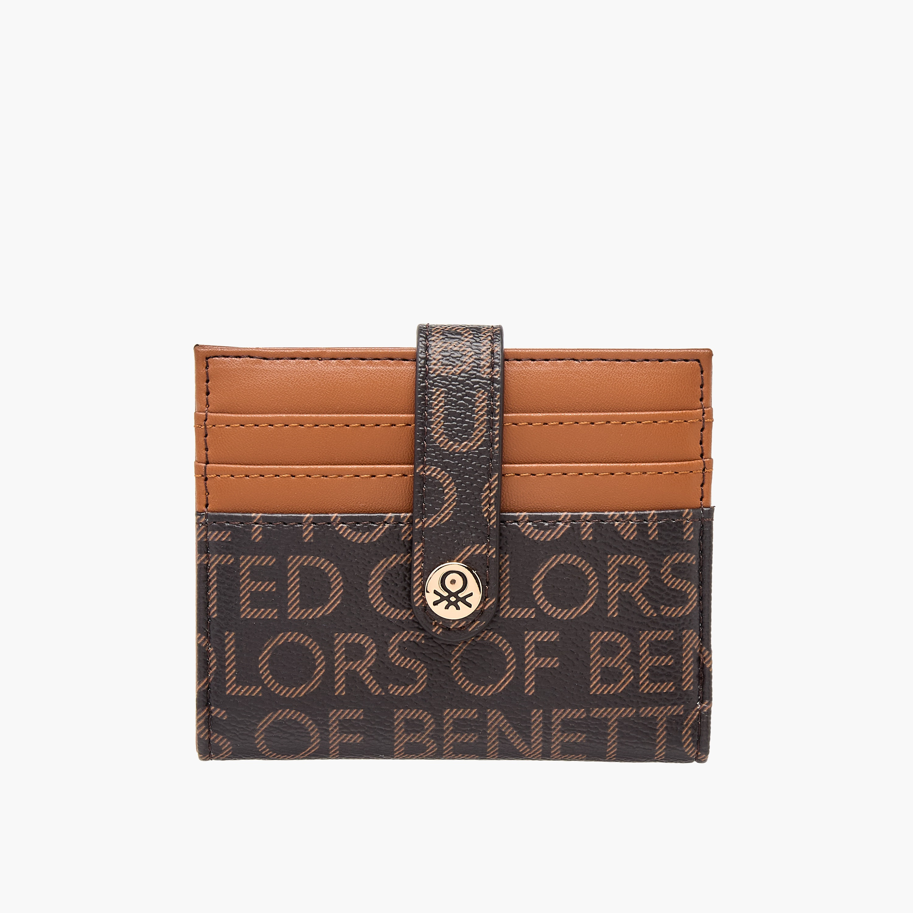 حامل بطاقات بطبعة شعار يونايتد كولورز أوف بينيتون بشريط إغلاق-women-bagsandwallets-wallets-image-1