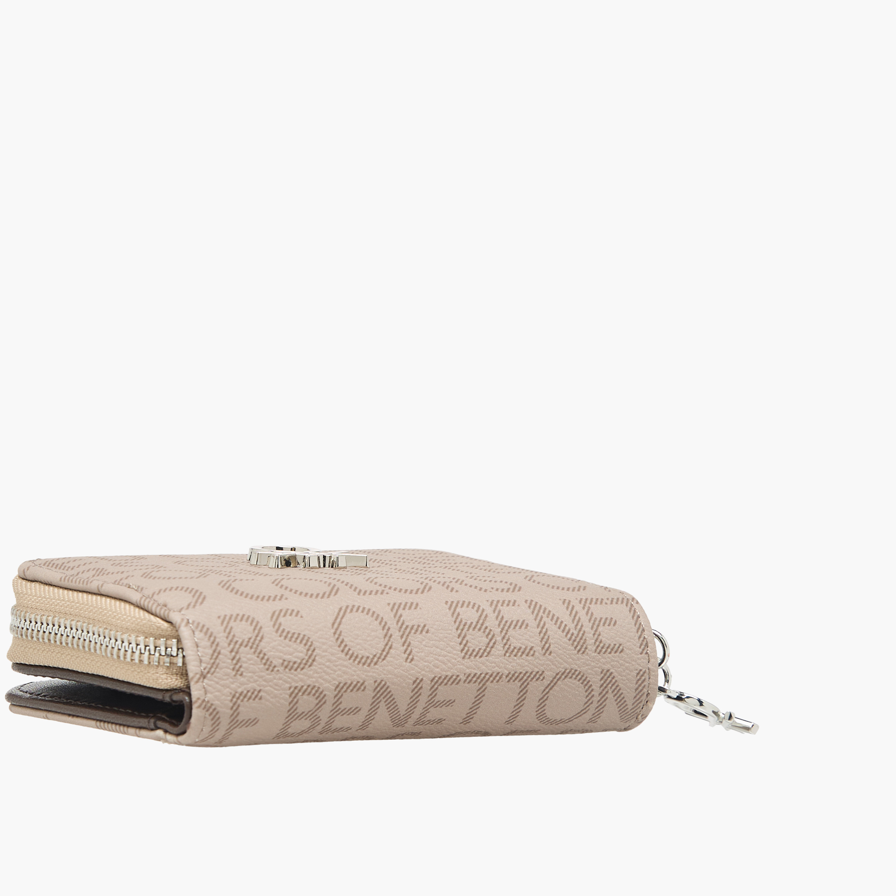 محفظة بطبعات مونوجرام وسحاب إغلاق من يونايتد كلرز أوف بينيتون-women-bagsandwallets-wallets-image-4