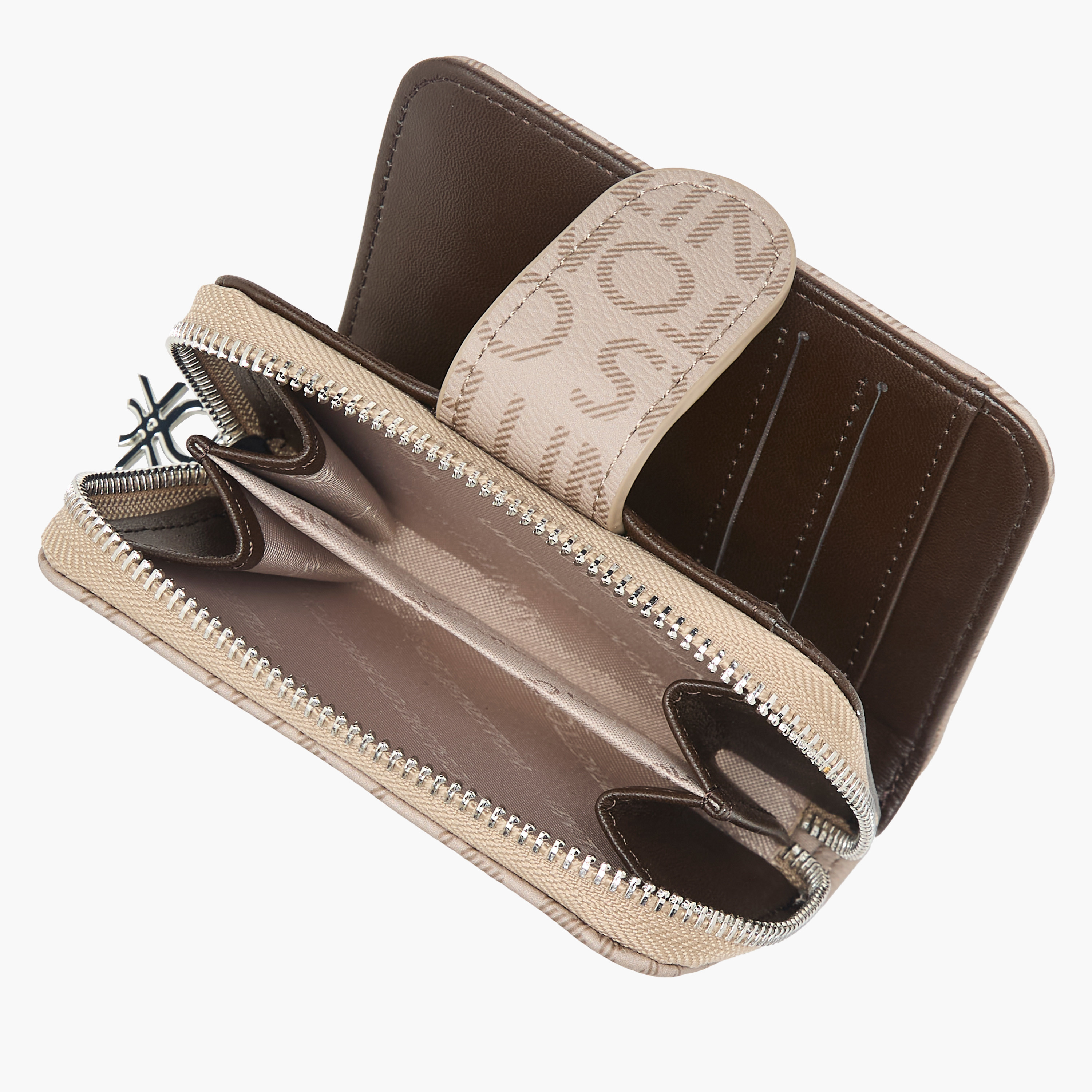 محفظة بطبعات مونوجرام وسحاب إغلاق من يونايتد كلرز أوف بينيتون-women-bagsandwallets-wallets-image-5