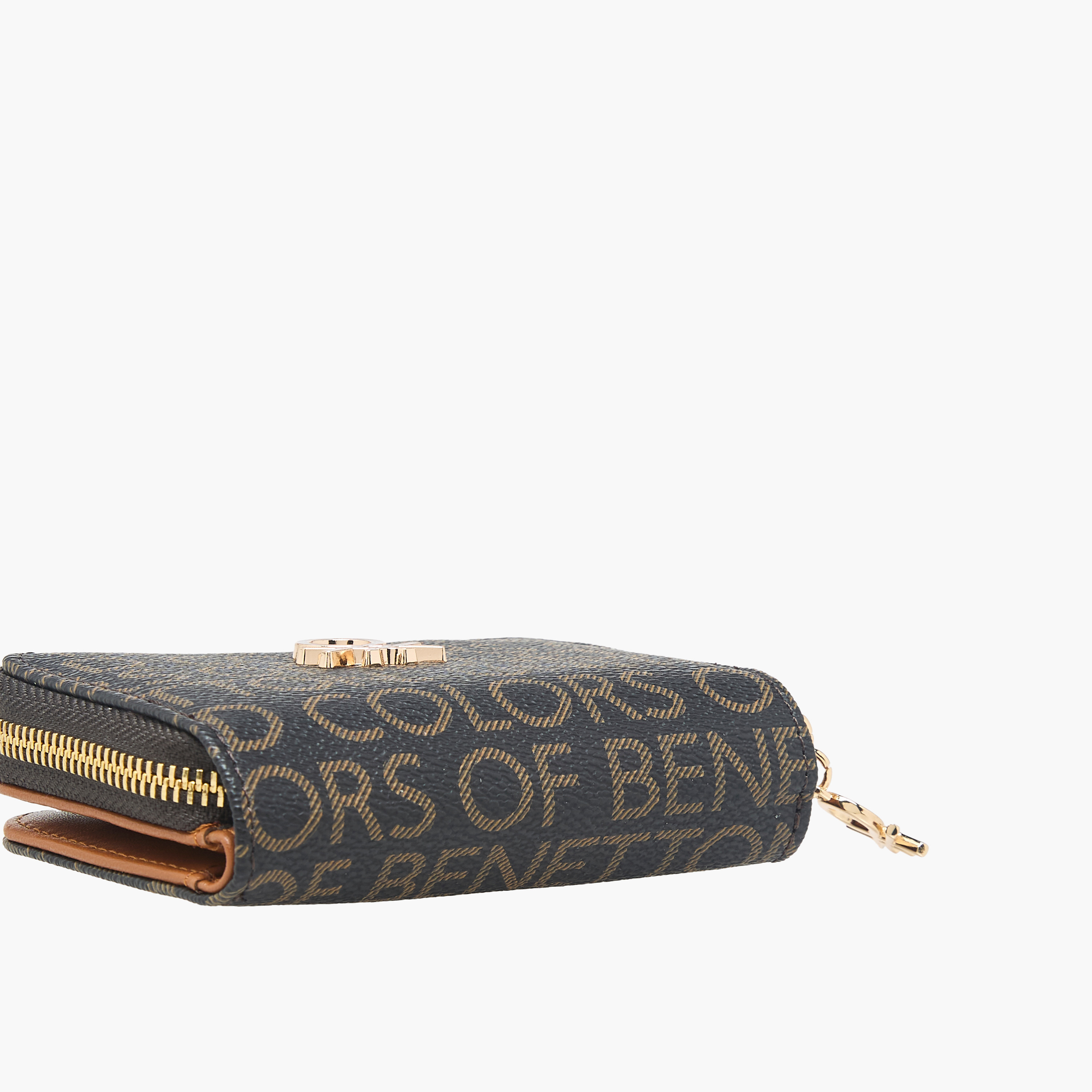 United Colors of Benetton Monogram Print Wallet with Zip Closure-women-bagsandwallets-wallets-image-4