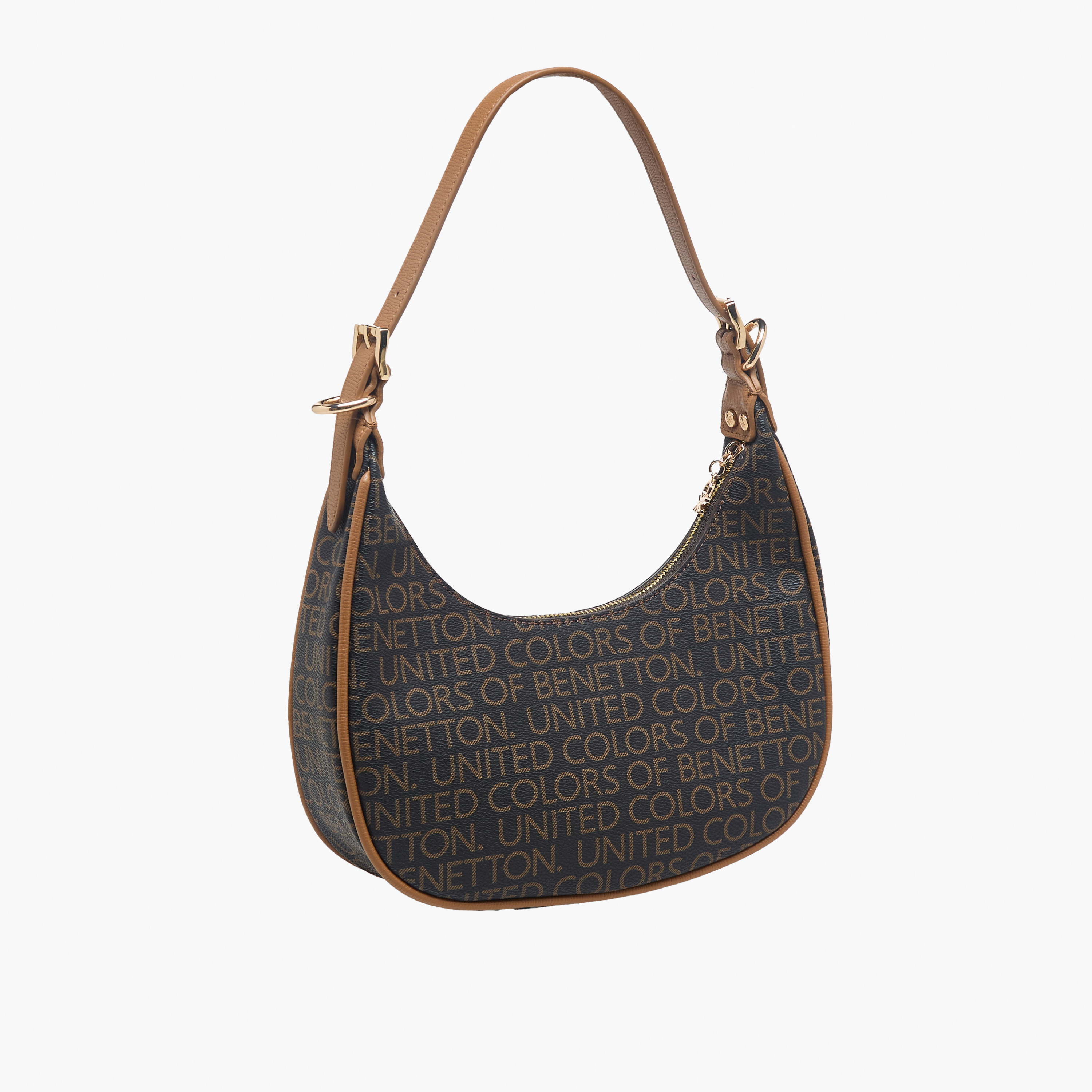 United Colors of Benetton Monogram Print Baguette Bag with Zip Closure-women-bagsandwallets-handbags-image-4