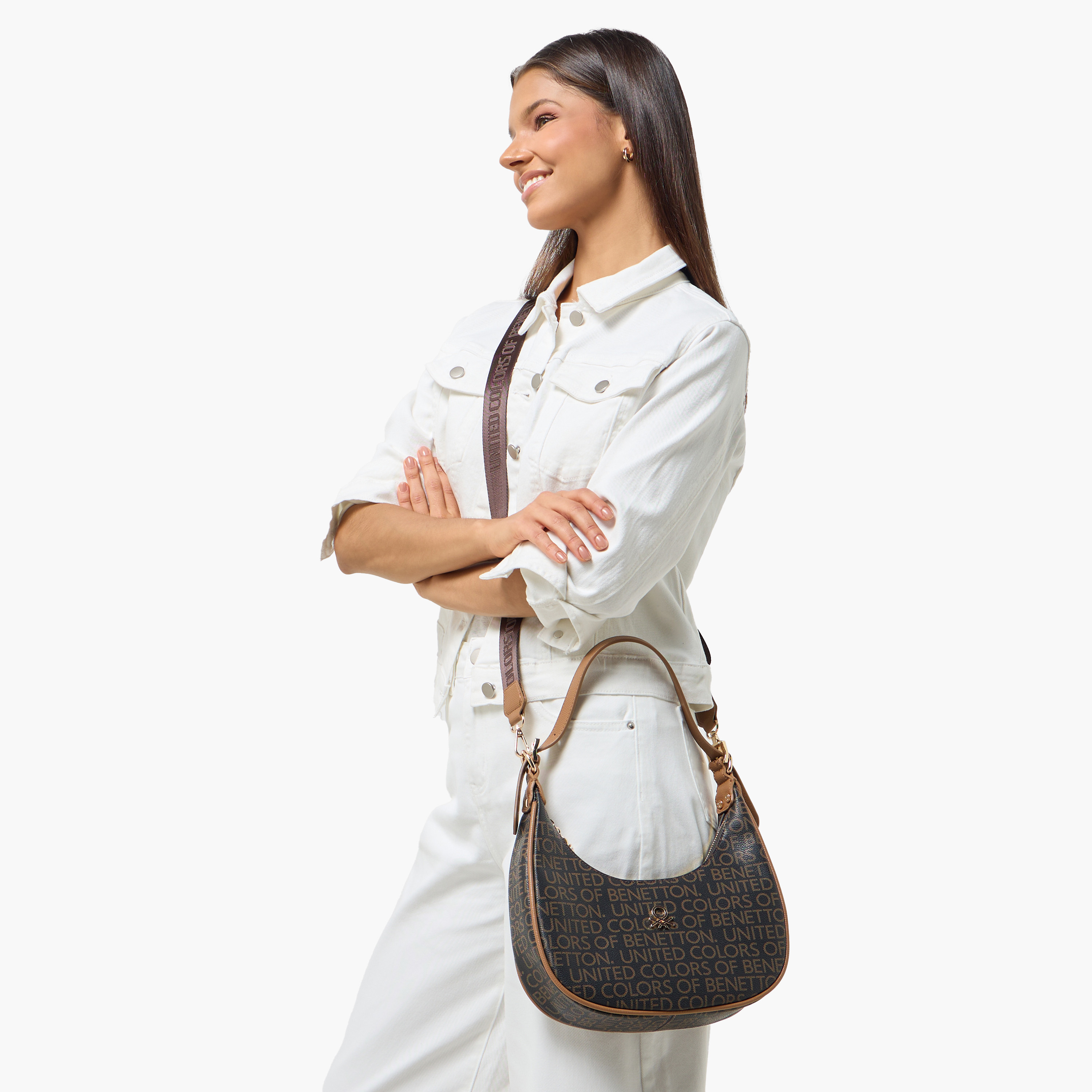 United Colors of Benetton Monogram Print Baguette Bag with Zip Closure-women-bagsandwallets-handbags-image-8