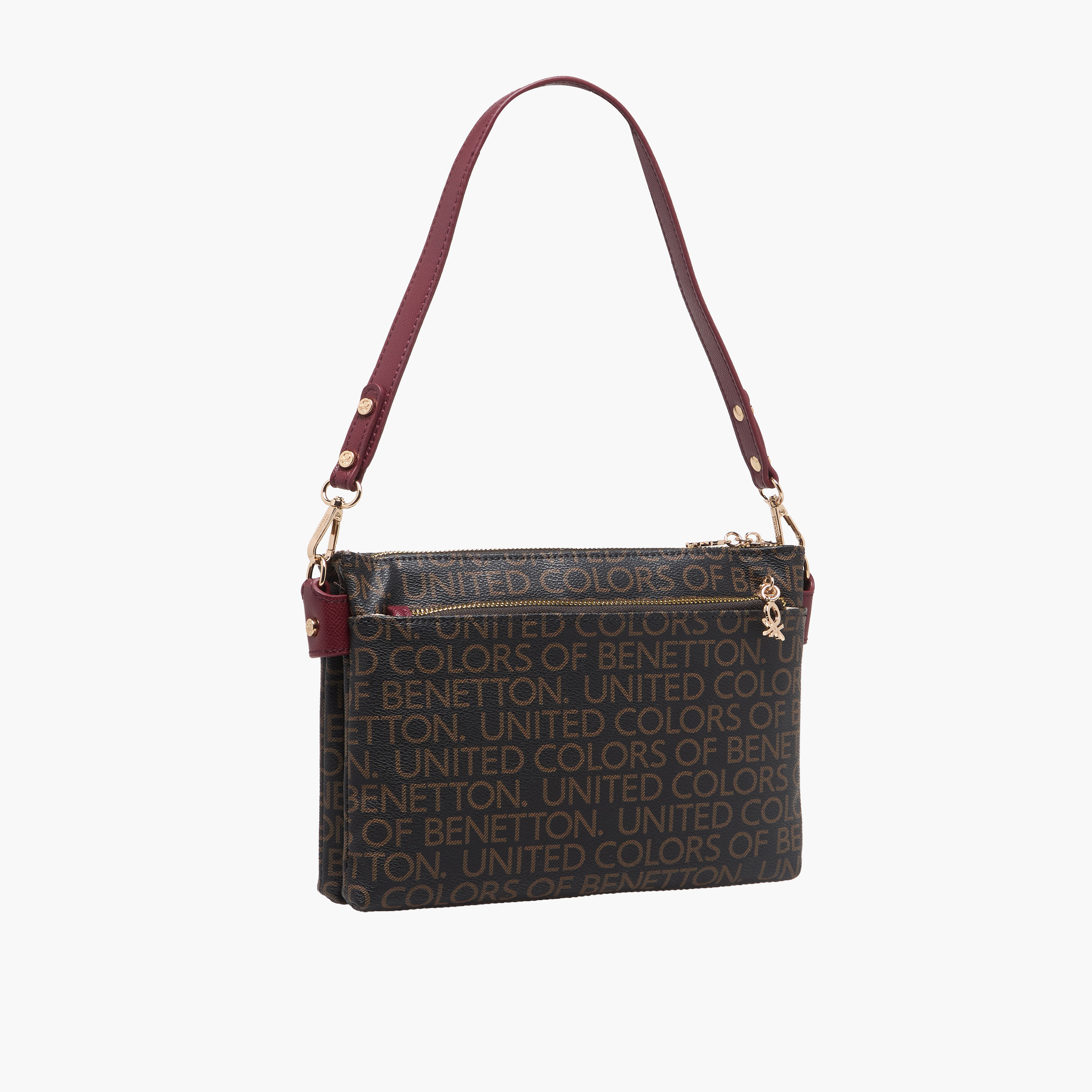 United Colors of Benetton Monogram Print Crossbody Bag with Zip Closure-women-bagsandwallets-handbags-image-4