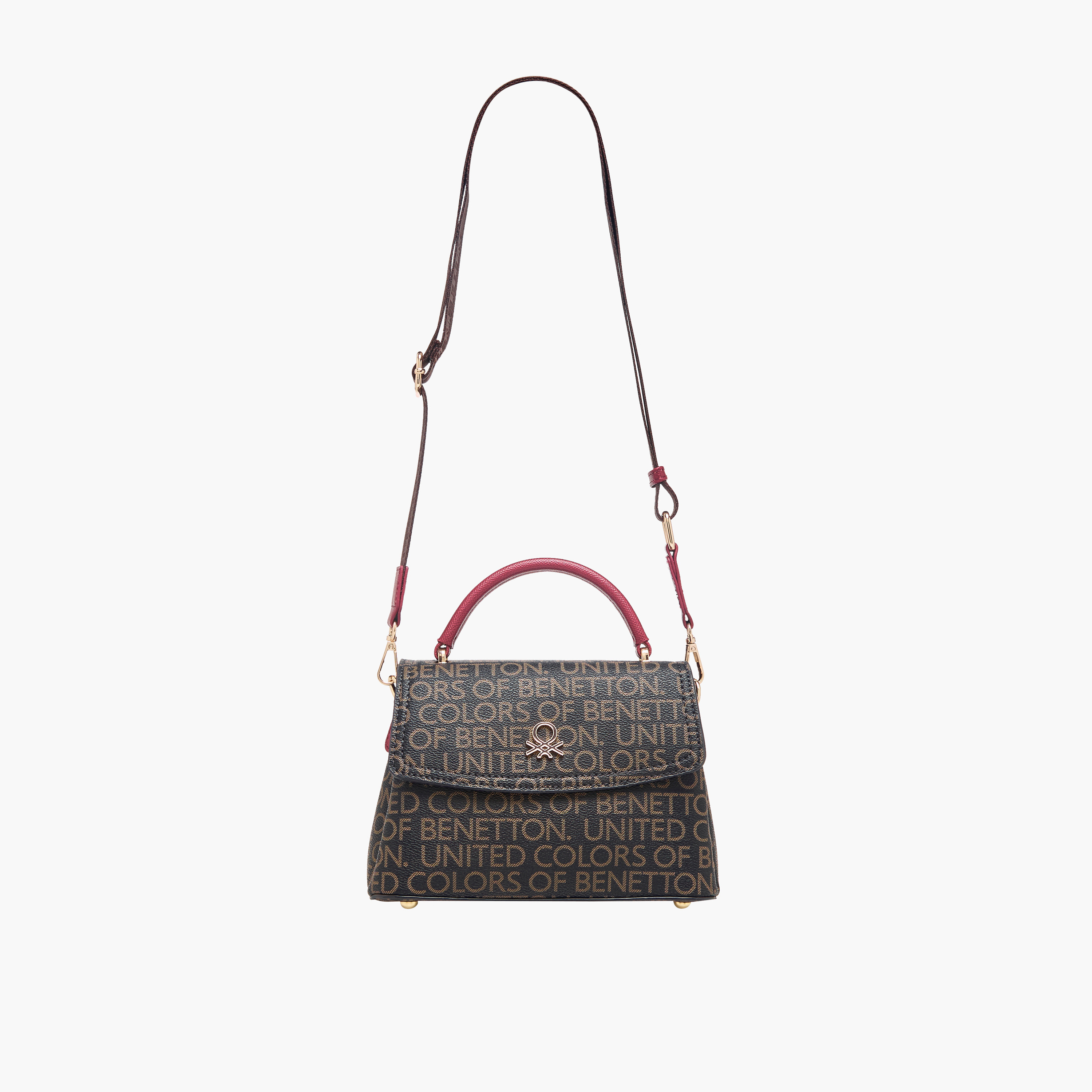 United Colors of Benetton Monogram Print Crossbody Bag with Zip Closure-women-bagsandwallets-handbags-image-3