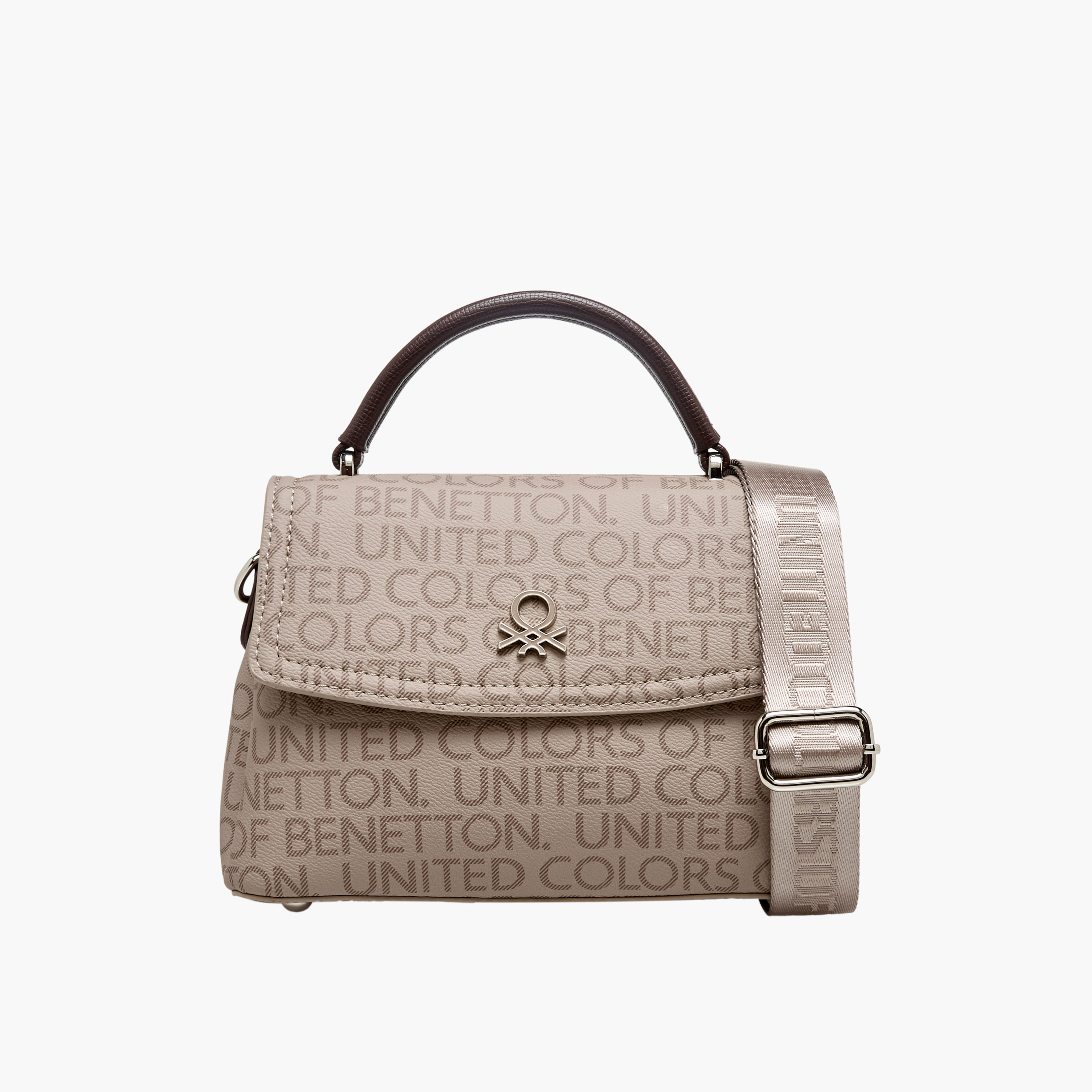 United Colors of Benetton Monogram Print Crossbody Bag with Zip Closure-women-bagsandwallets-handbags-image-1