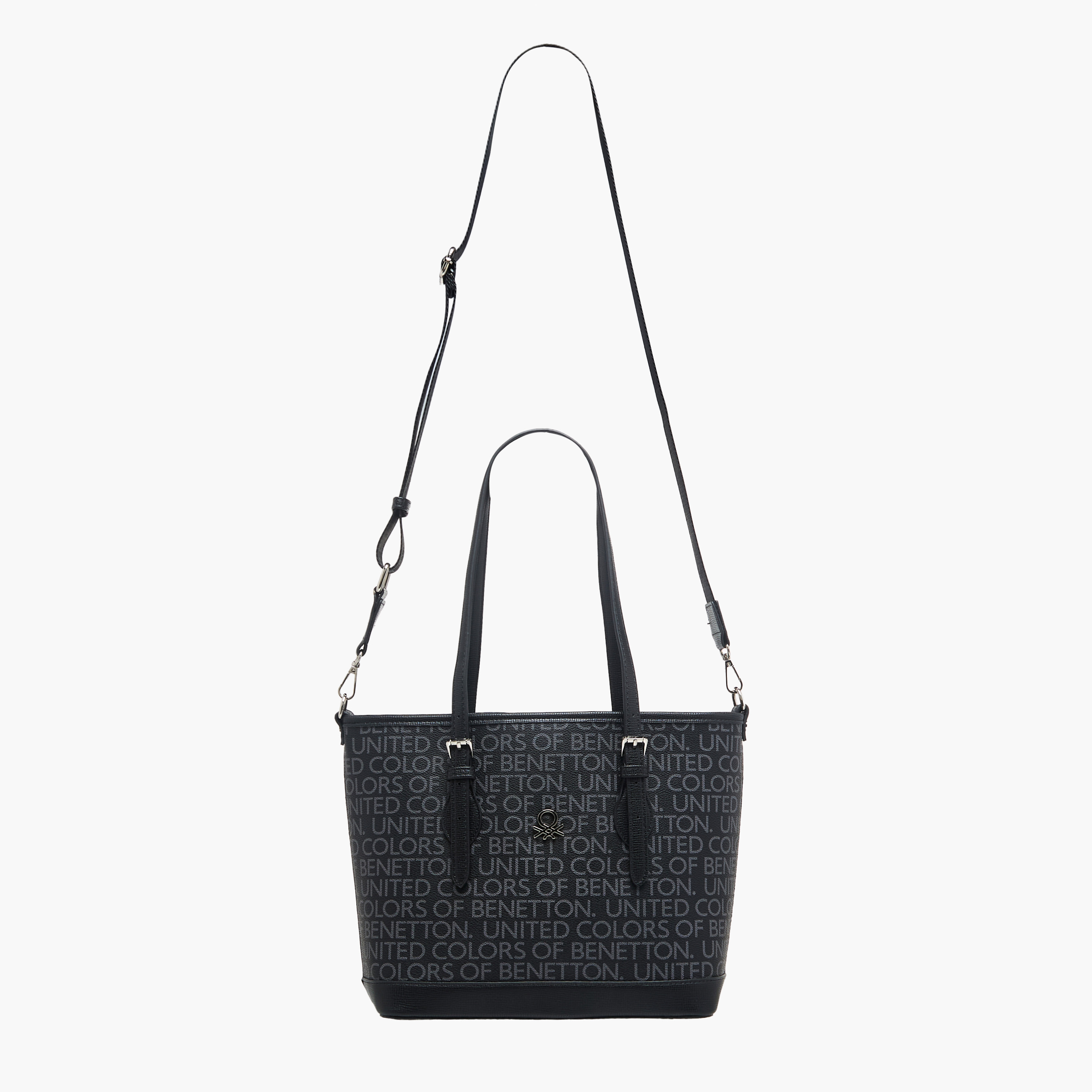 United Colors of Benetton Logo Print Tote Bag with Detachable Strap-women-bagsandwallets-handbags-image-3