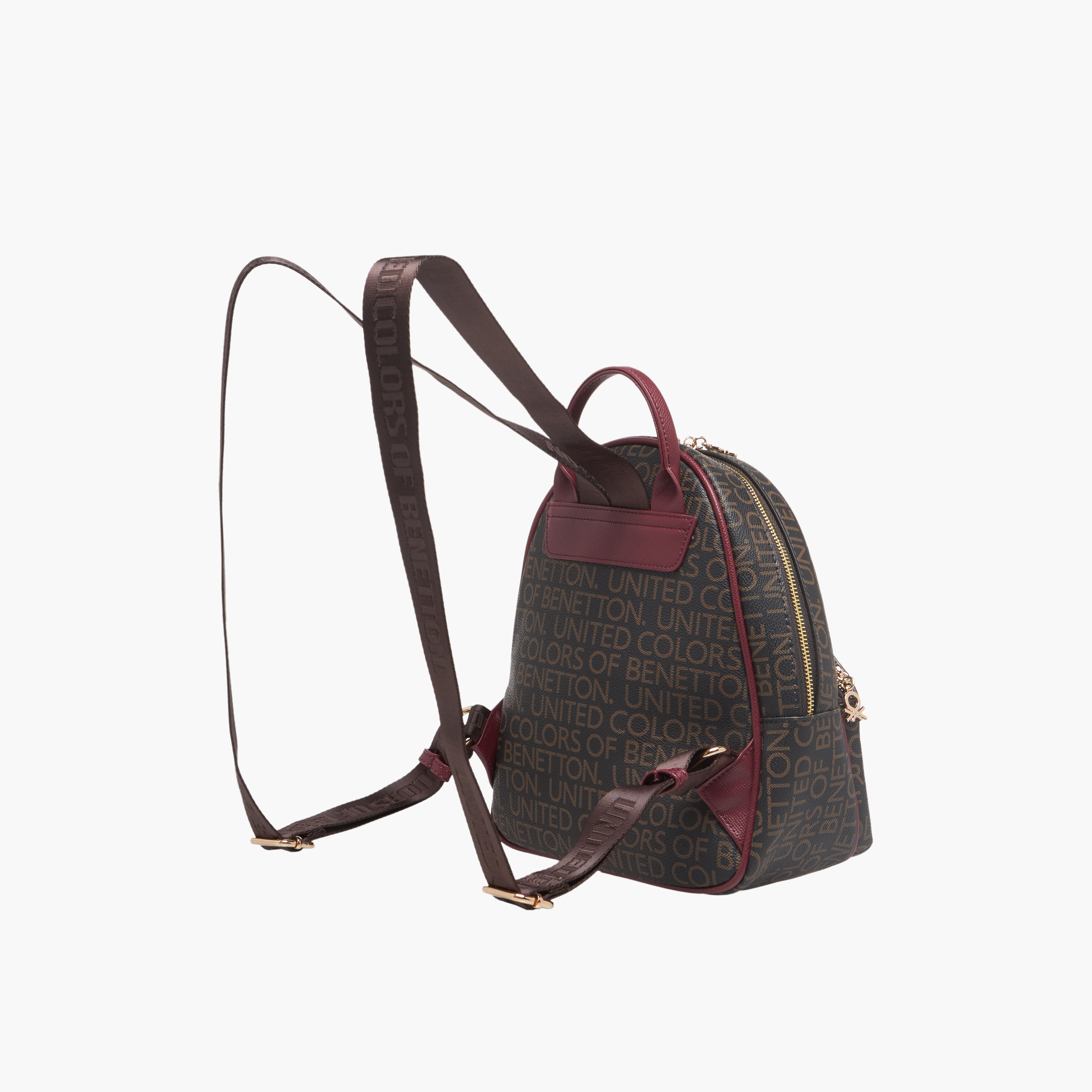 United Colors of Benetton Monogram Print Backpack with Zip Closure-women-bagsandwallets-backpacks-image-4