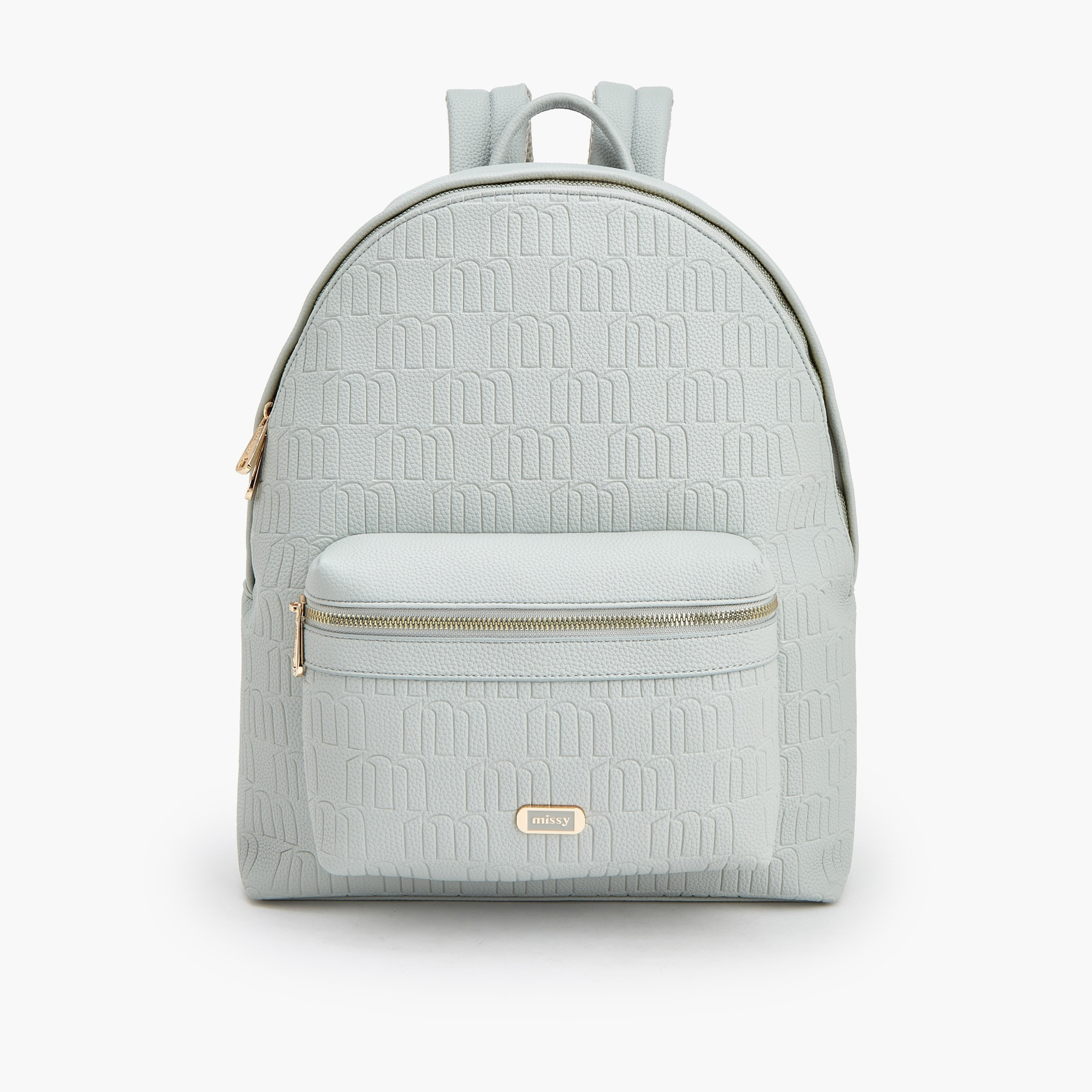 Missy Monogram Embossed Backpack with Laptop Compartment-women-bagsandwallets-backpacks-image-1