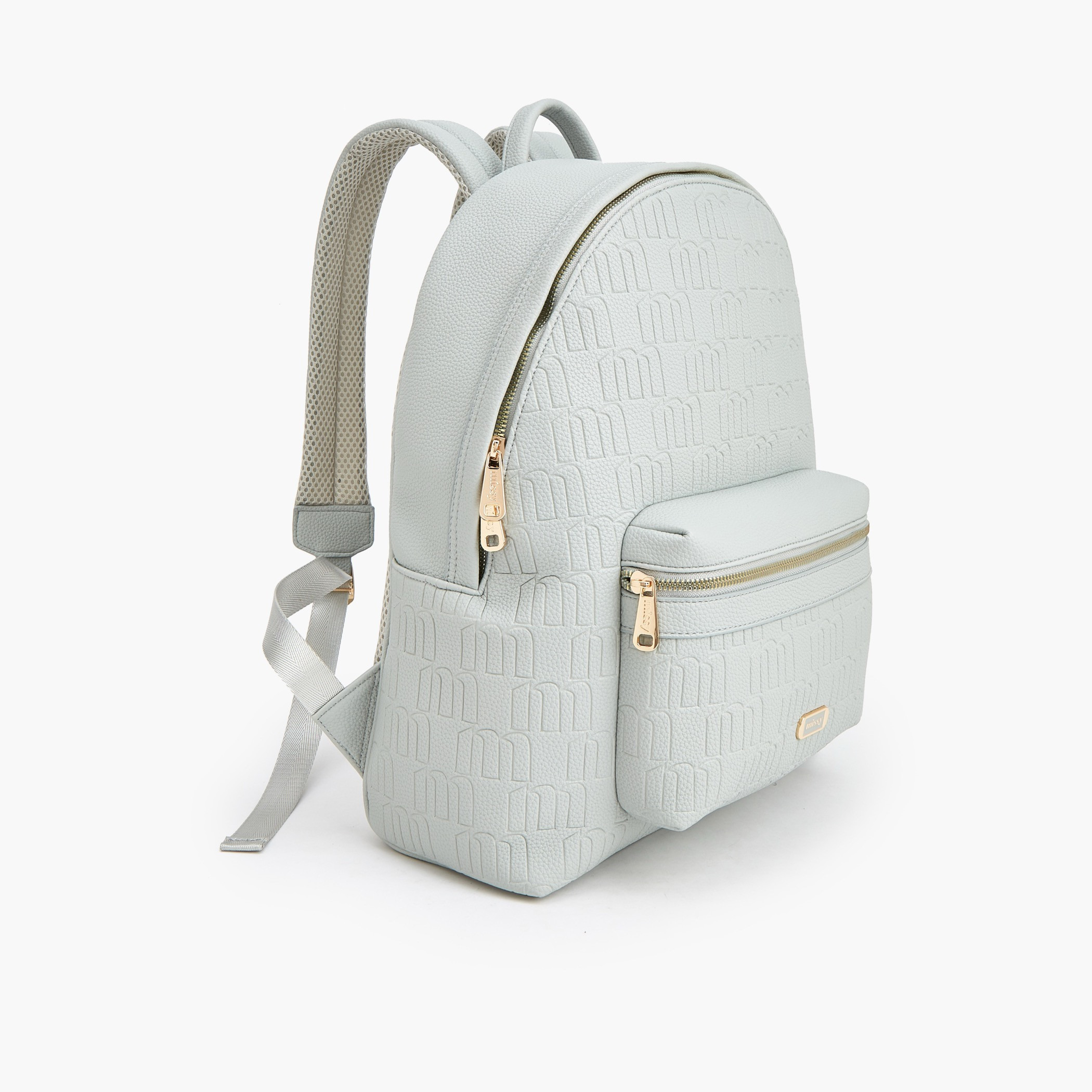 Missy Monogram Embossed Backpack with Laptop Compartment-women-bagsandwallets-backpacks-image-2