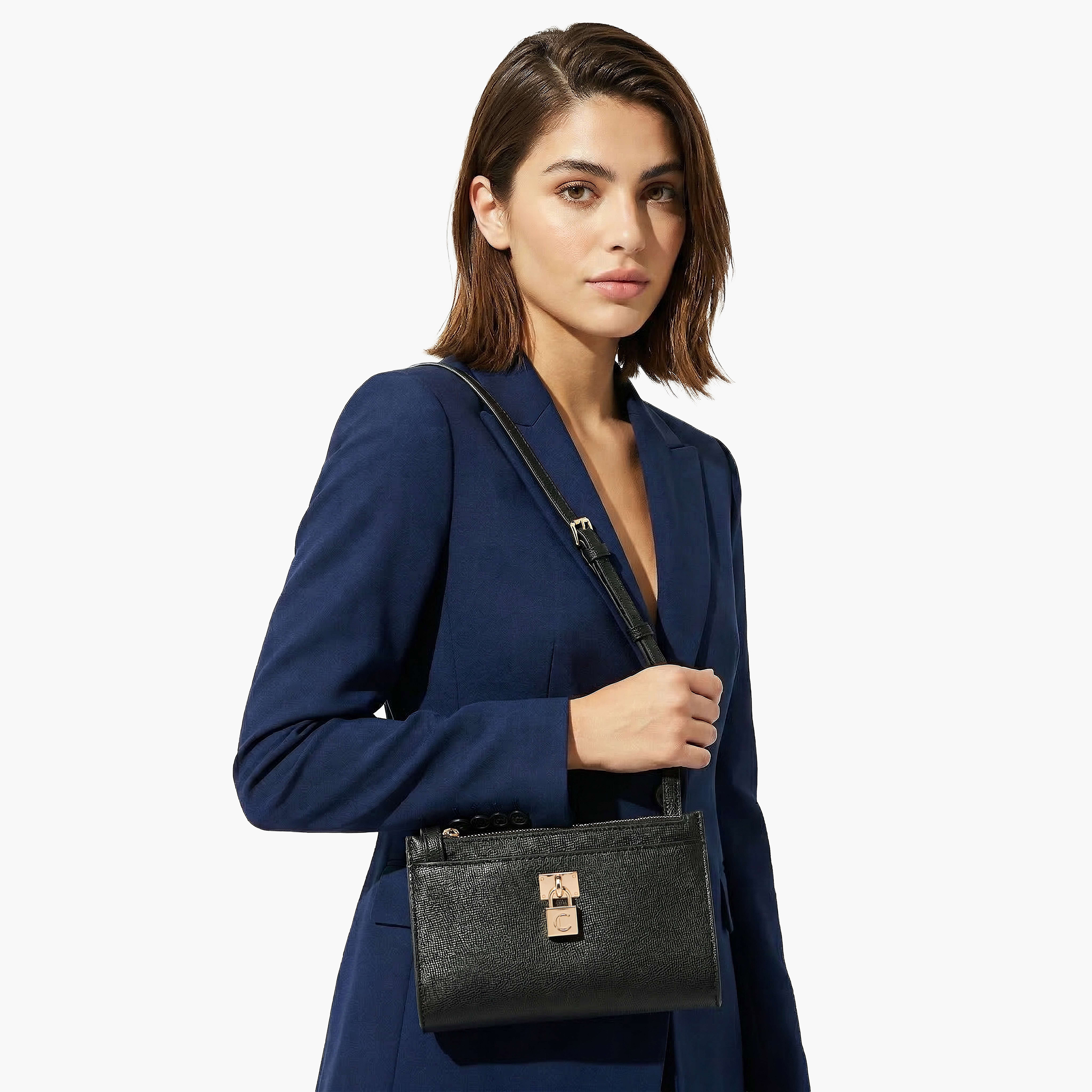 شنطة كروس بودي بارزة الملمس وزينة قفل من لو كونفورت-women-bagsandwallets-handbags-image-2