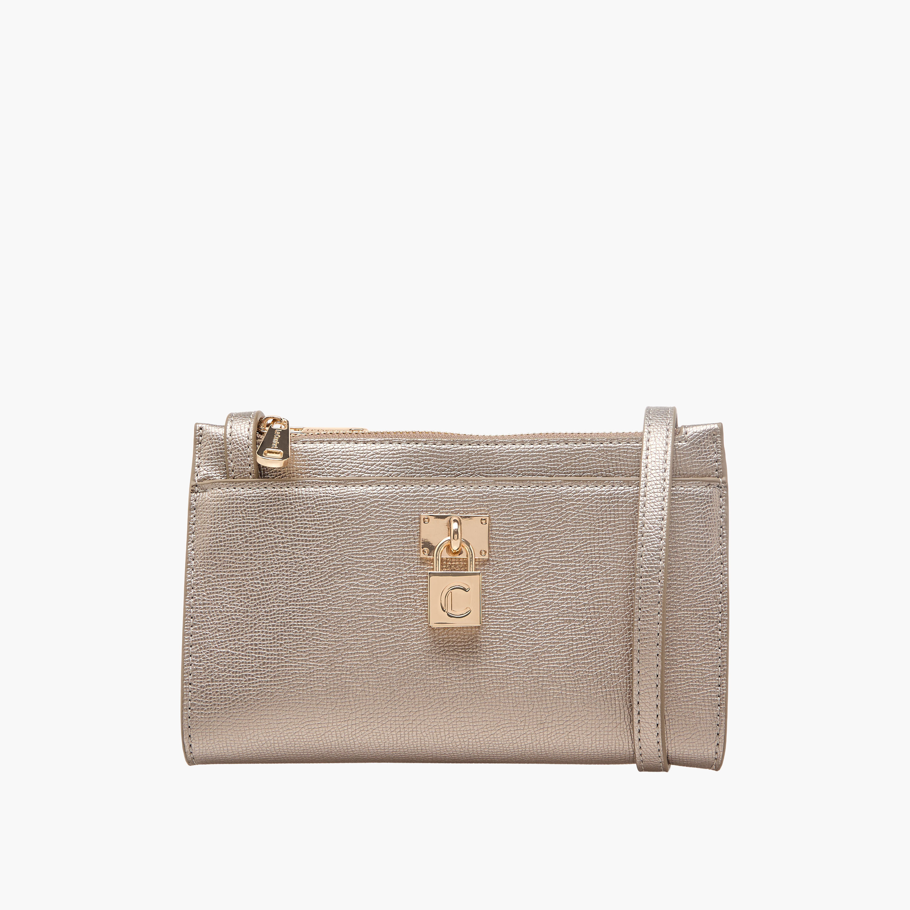 Le Confort Textured Crossbody Bag with Lock Accent-women-bagsandwallets-handbags-image-1