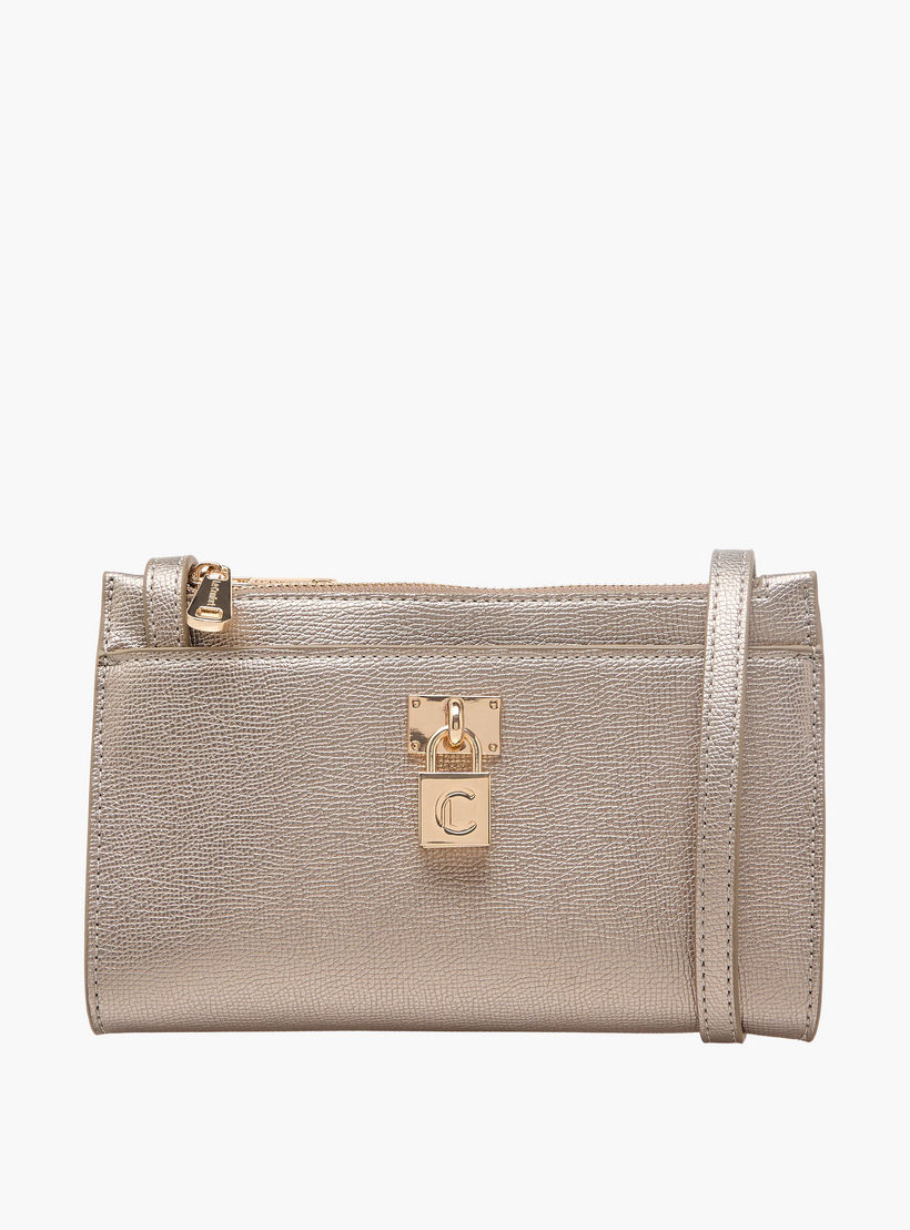 شنطة كروس بودي بارزة الملمس بزينة قفل من لو كونفورت-women-bagsandwallets-handbags-image-1