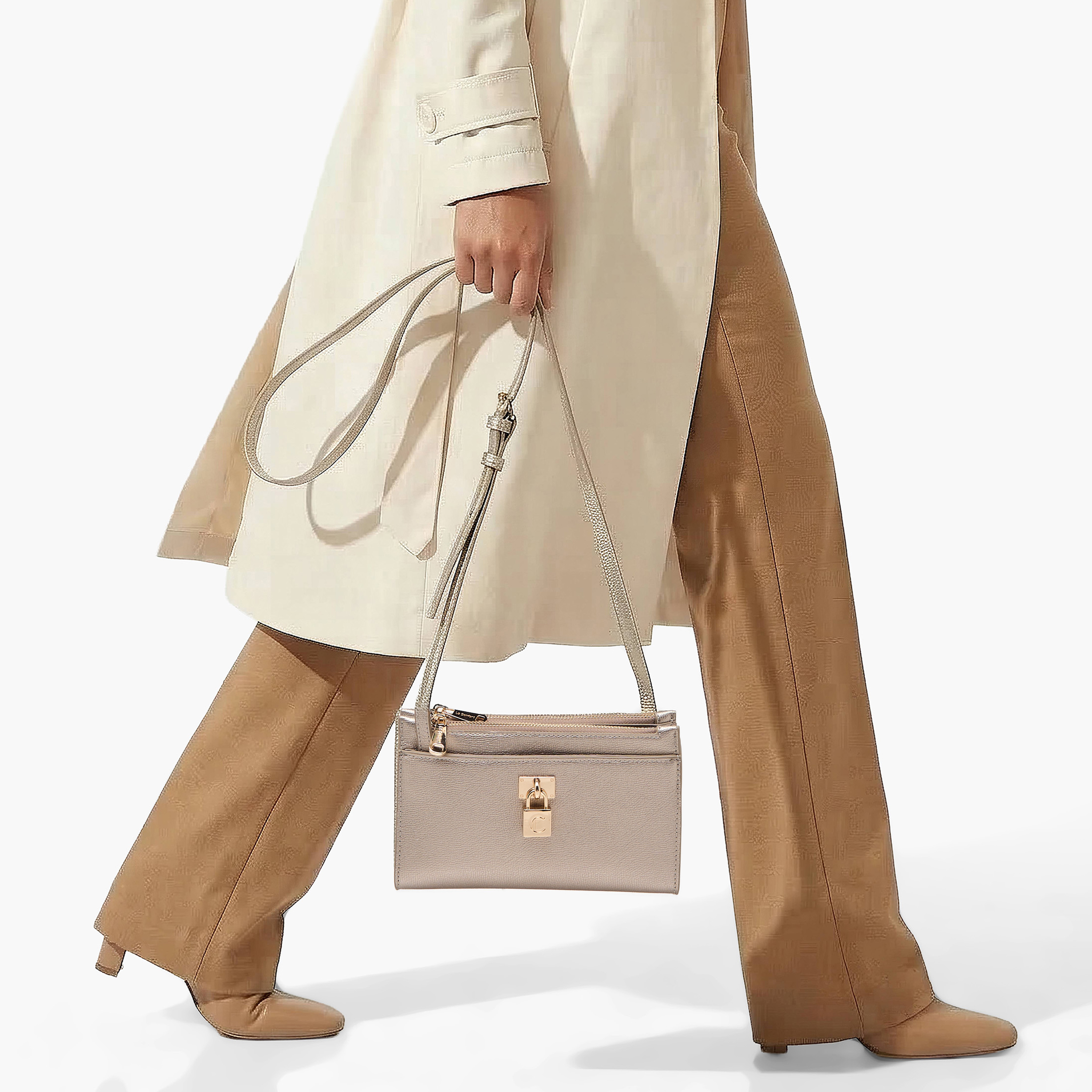 Le Confort Textured Crossbody Bag with Lock Accent-women-bagsandwallets-handbags-image-2