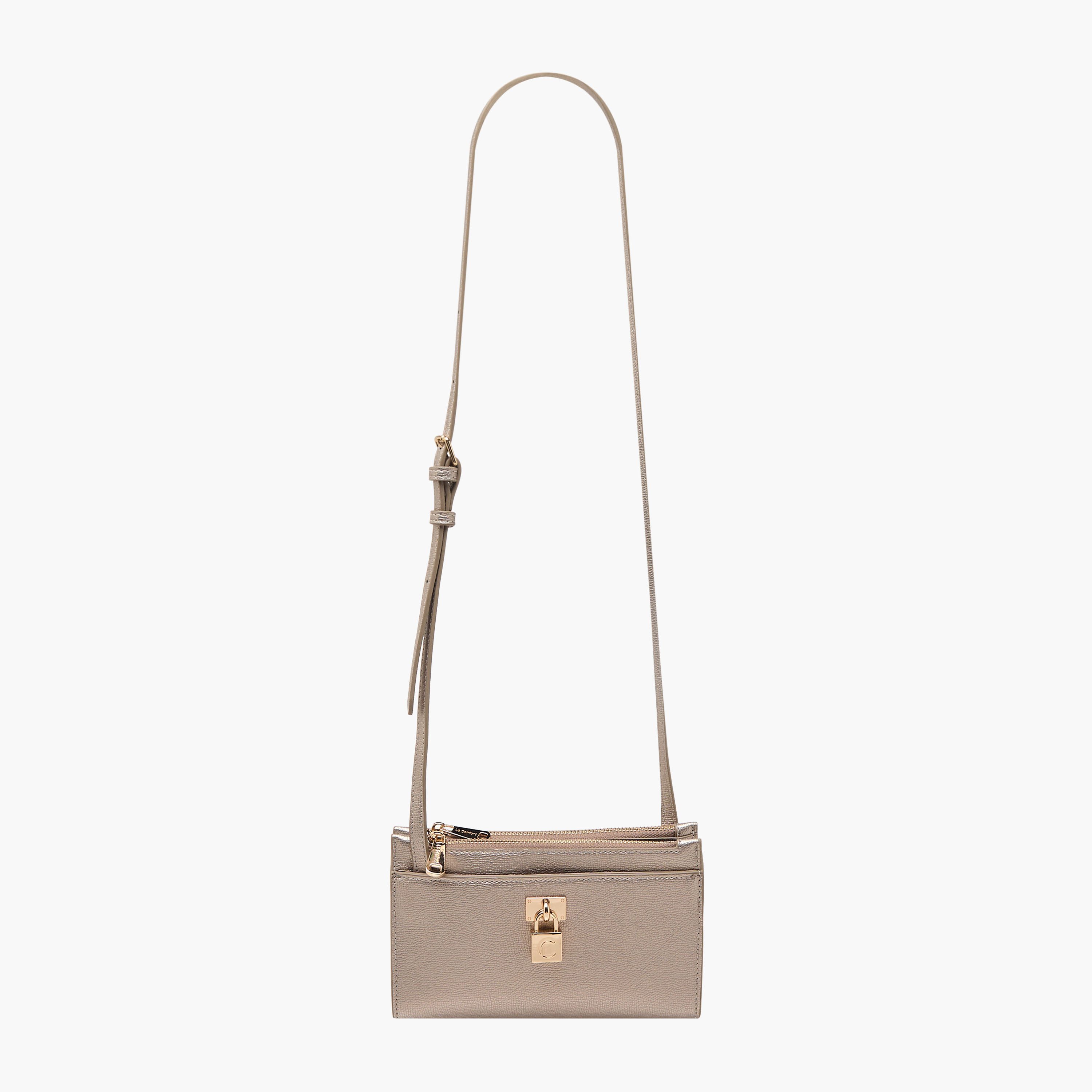 شنطة كروس بودي بارزة الملمس بزينة قفل من لو كونفورت-women-bagsandwallets-handbags-image-4