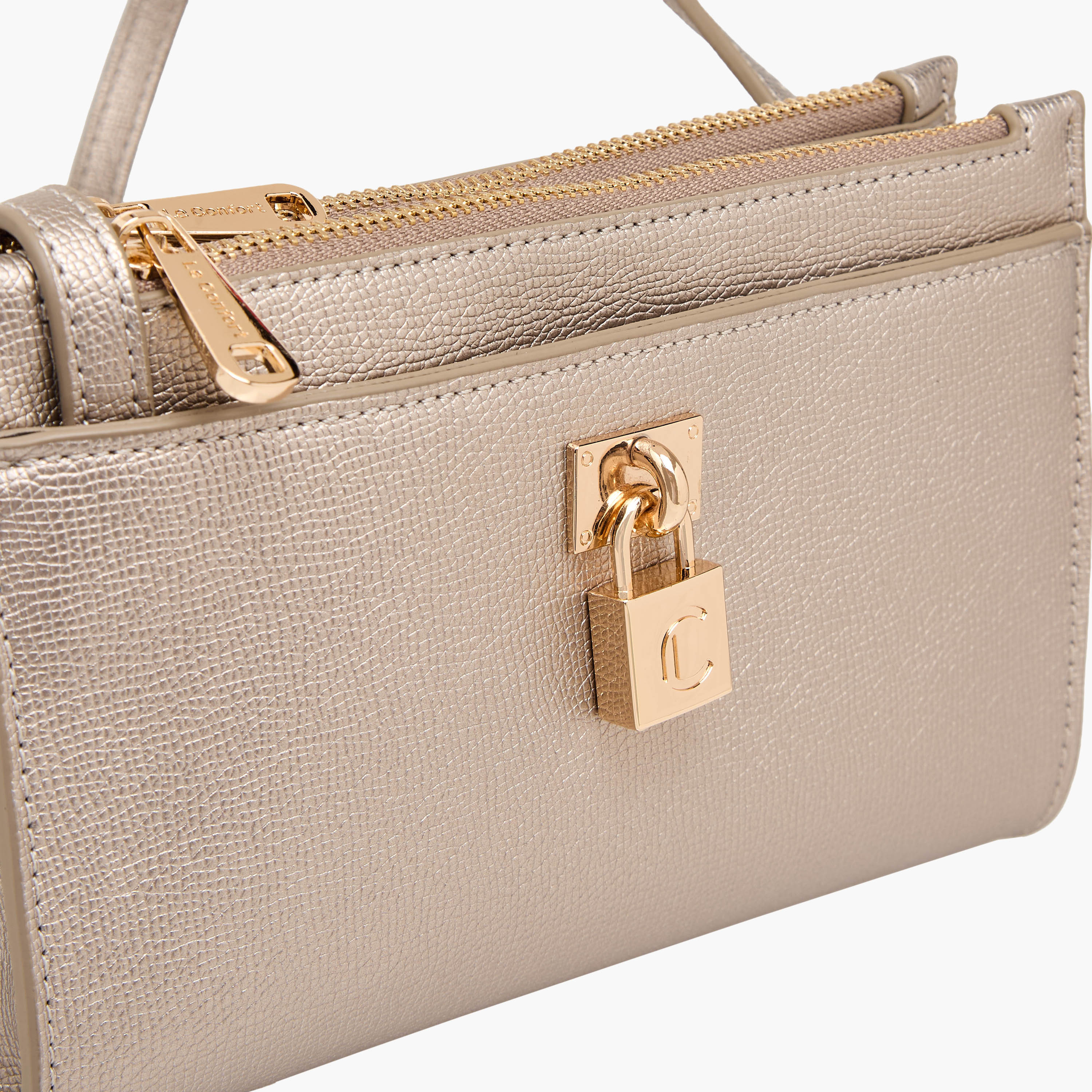 Le Confort Textured Crossbody Bag with Lock Accent-women-bagsandwallets-handbags-image-6