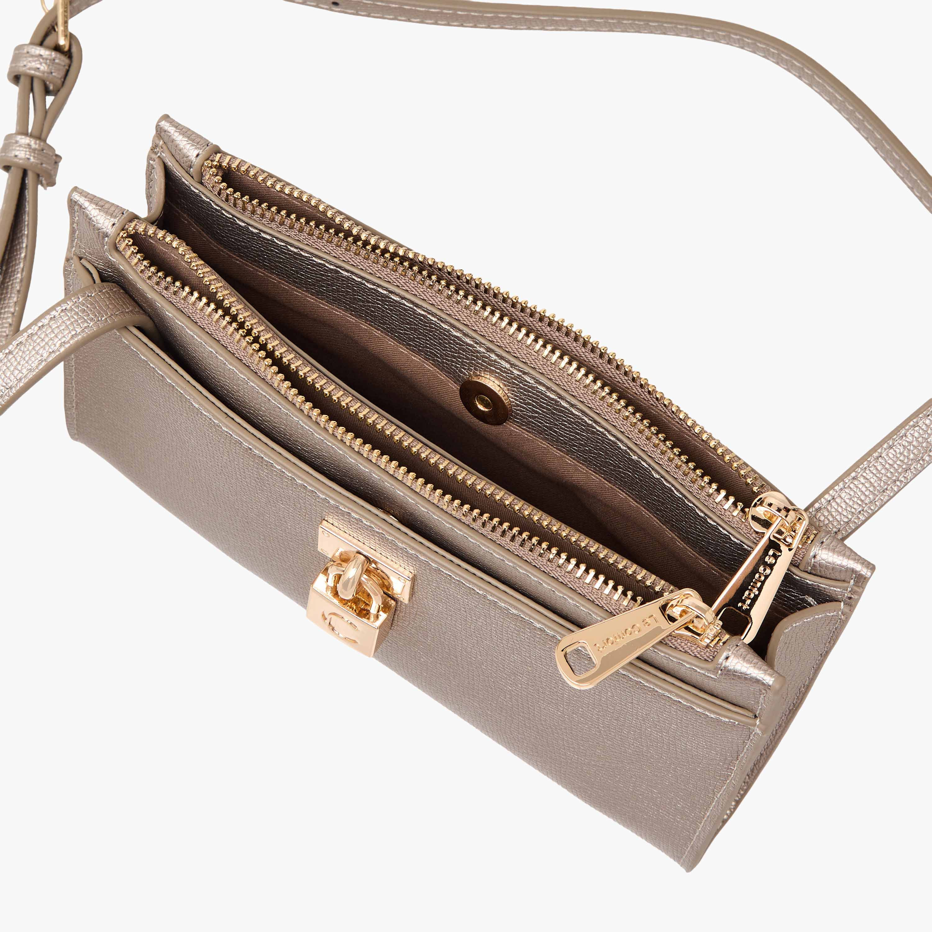 شنطة كروس بودي بارزة الملمس بزينة قفل من لو كونفورت-women-bagsandwallets-handbags-image-10