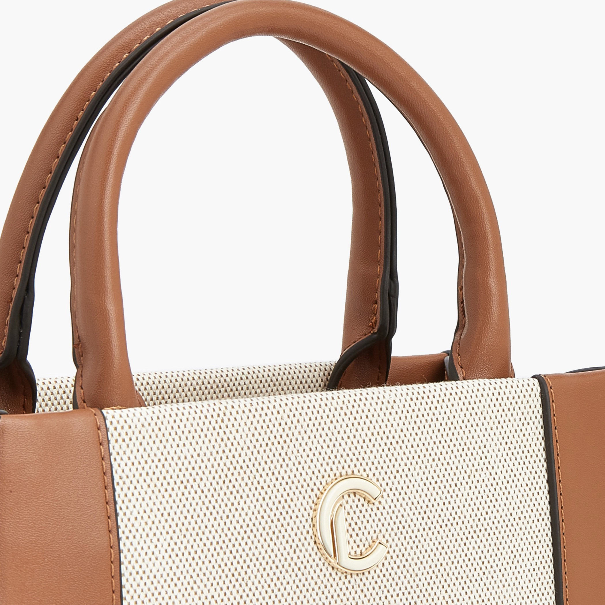 Le Confort Textured Canvas Mini Tote Bag with Detachable Strap-women-bagsandwallets-handbags-image-3