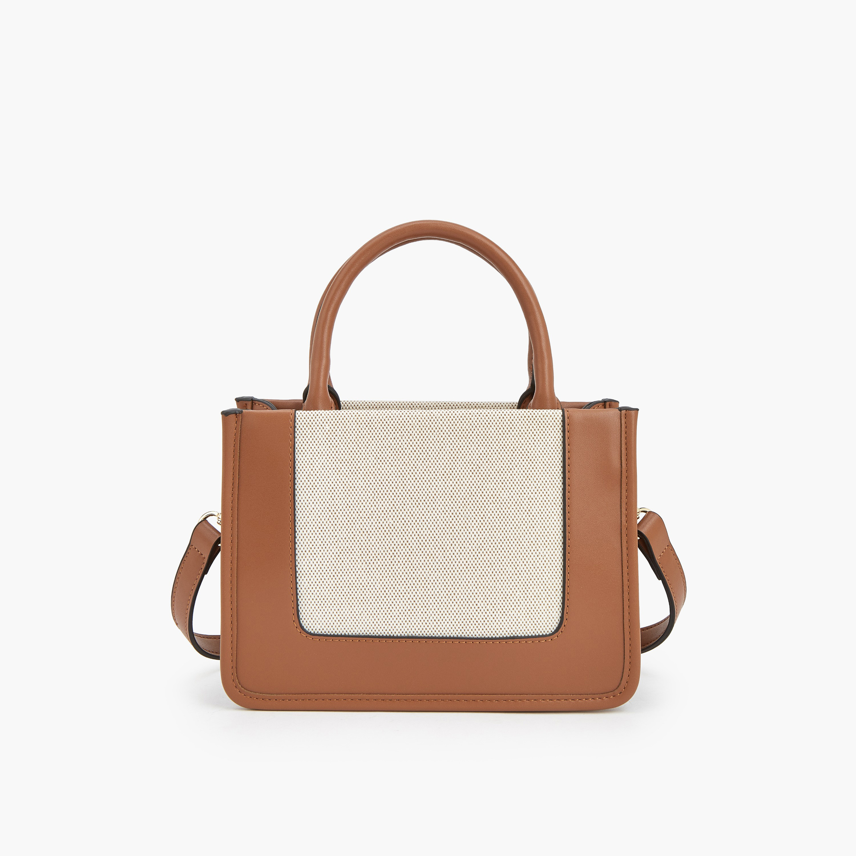 Le Confort Textured Canvas Mini Tote Bag with Detachable Strap-women-bagsandwallets-handbags-image-4