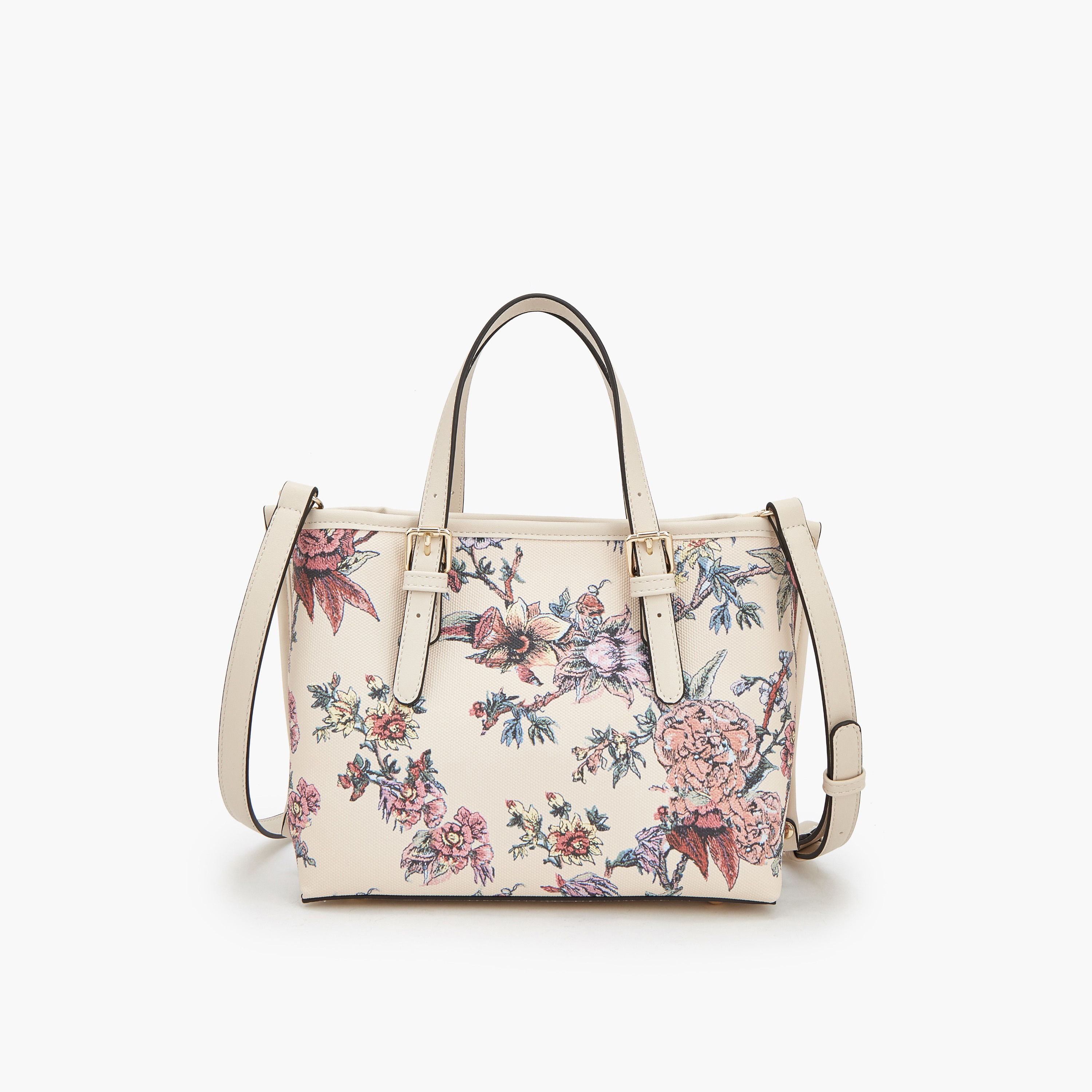 Le Confort Floral Print Tote Bag with Double Handles-women-bagsandwallets-handbags-image-5