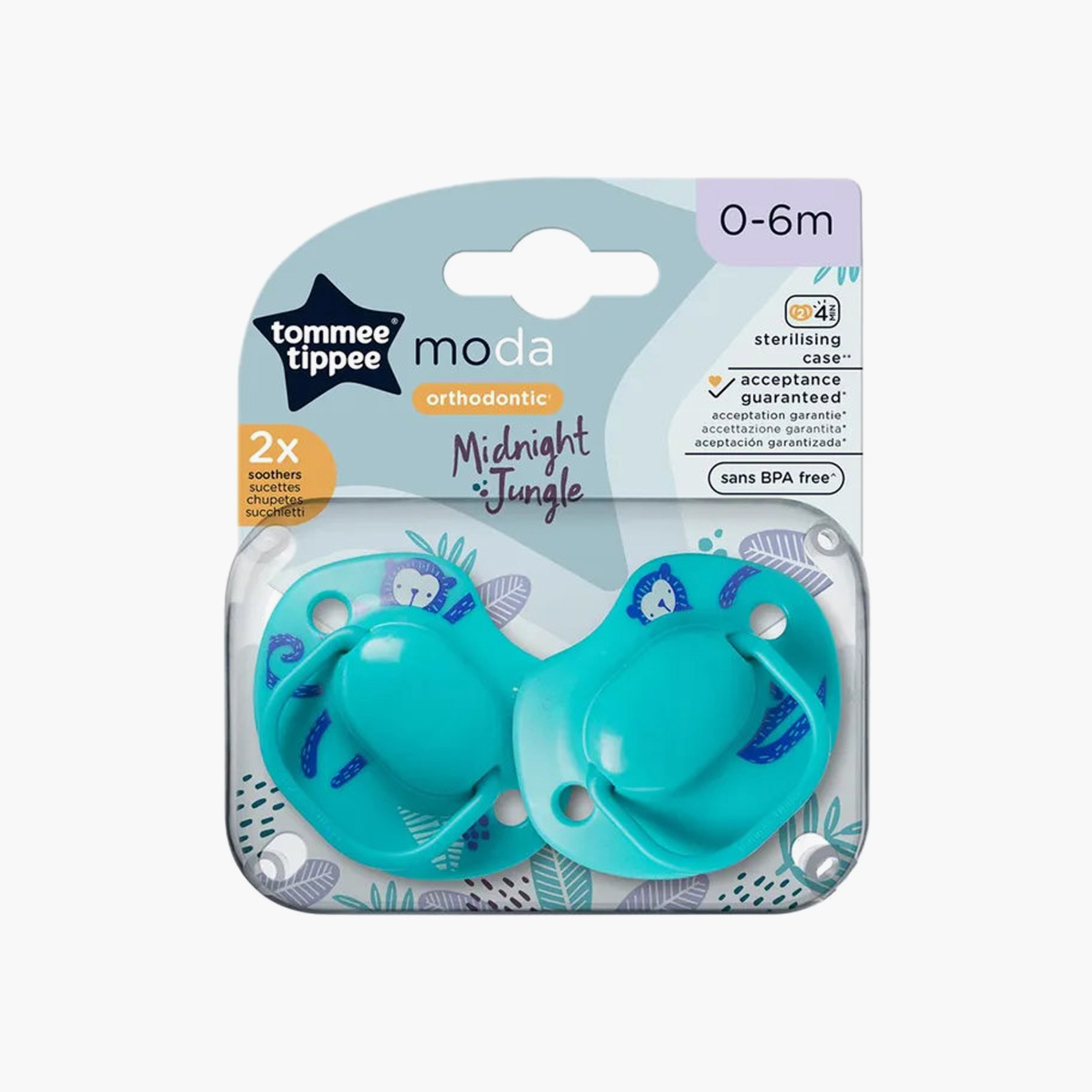 Pack of 2 Tommee Tippee Baby Pacifier with Orthodontic Design, 0-6 Months-baby-feeding-pacifiers-image-2
