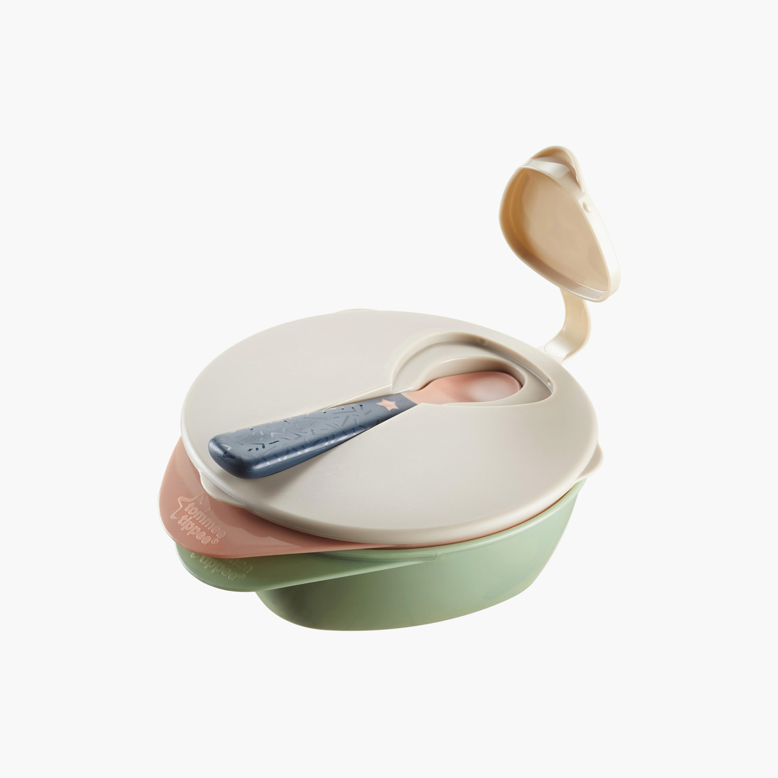 Pack of 2 Tommee Tippee Feeding Bowls with Spoon, Leak-Proof Lid-baby-feeding-mealtimeessentials-image-1