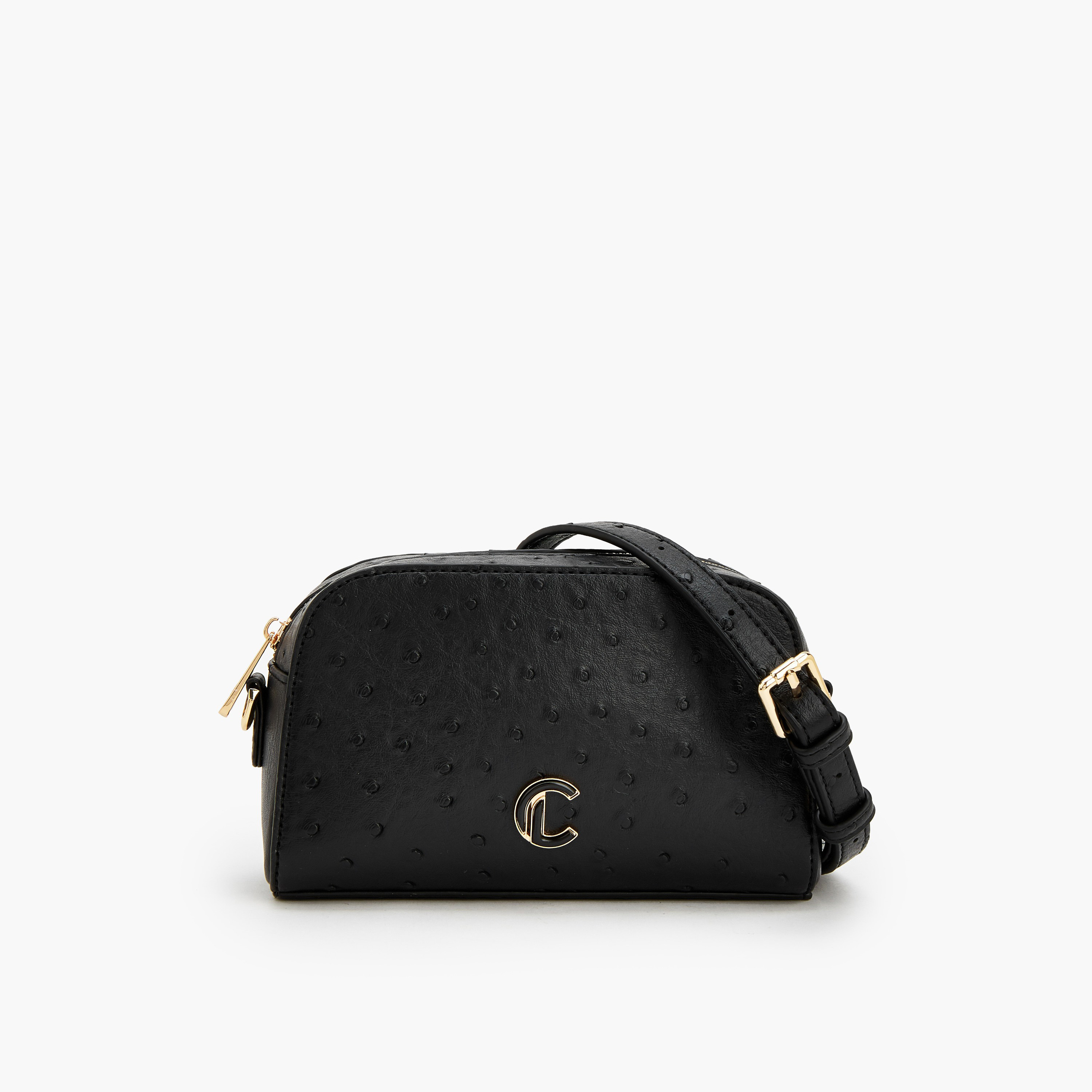 شنطة كروس بودي بارزة الملمس بسحاب إغلاق من لو كونفورت-women-bagsandwallets-handbags-image-1