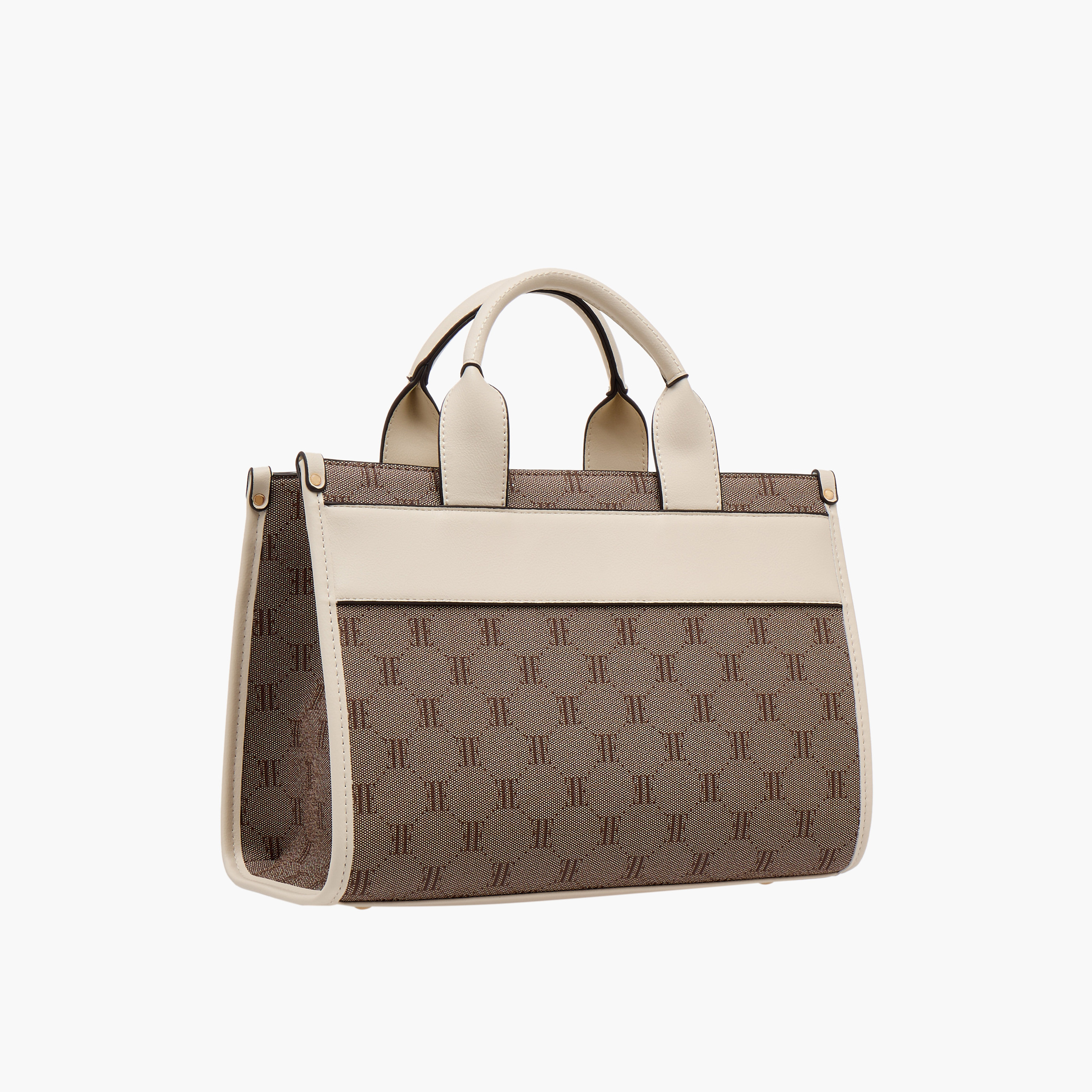 Elle Monogram Texture Tote Bag with Detachable Strap-women-bagsandwallets-handbags-image-3