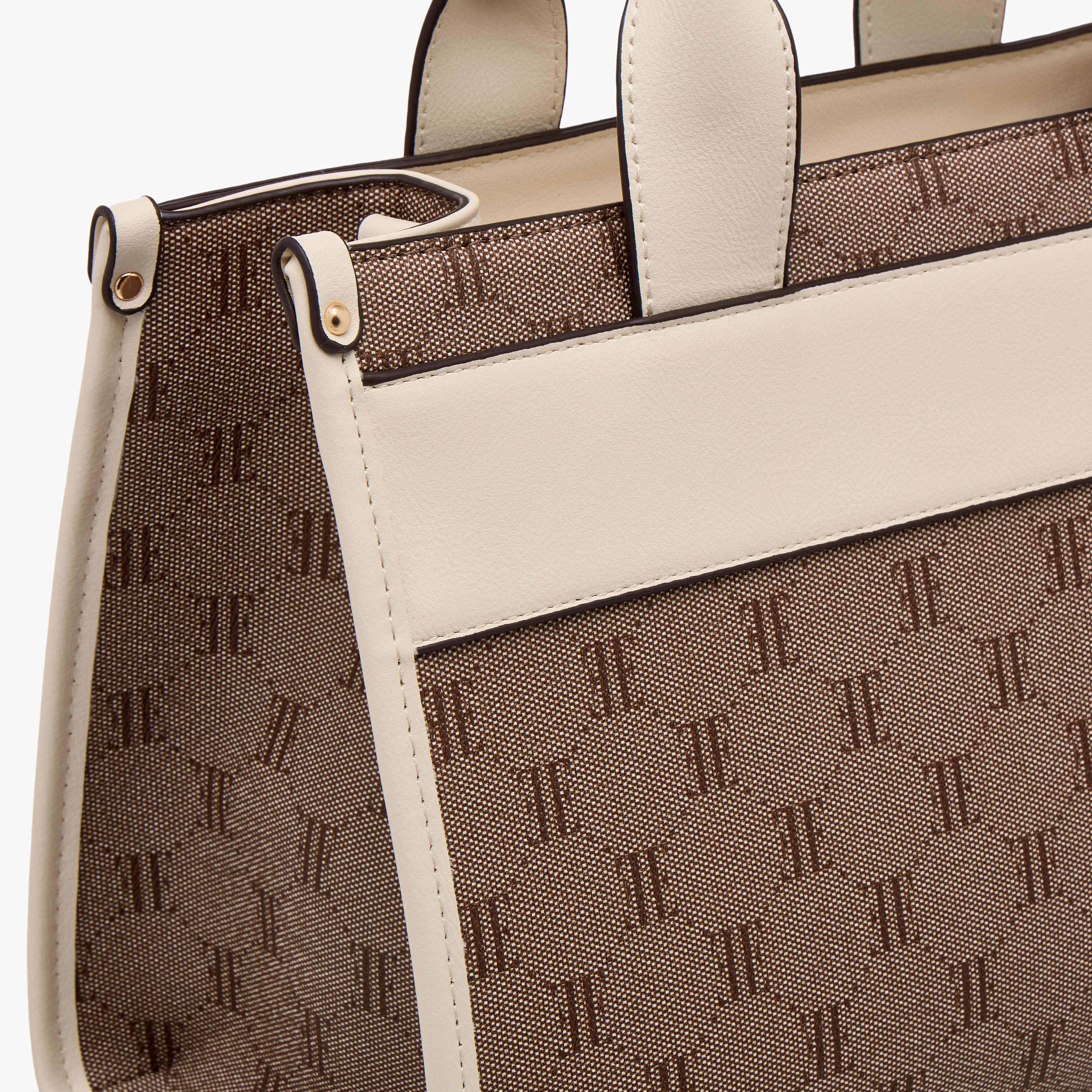 Elle Monogram Texture Tote Bag with Detachable Strap-women-bagsandwallets-handbags-image-5