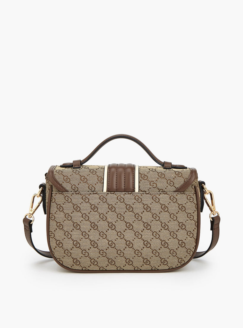 شنطة ساتشيل بملمس مونوجرام بارز وحزام قابل للفصل من سيليست-women-bagsandwallets-handbags-image-6