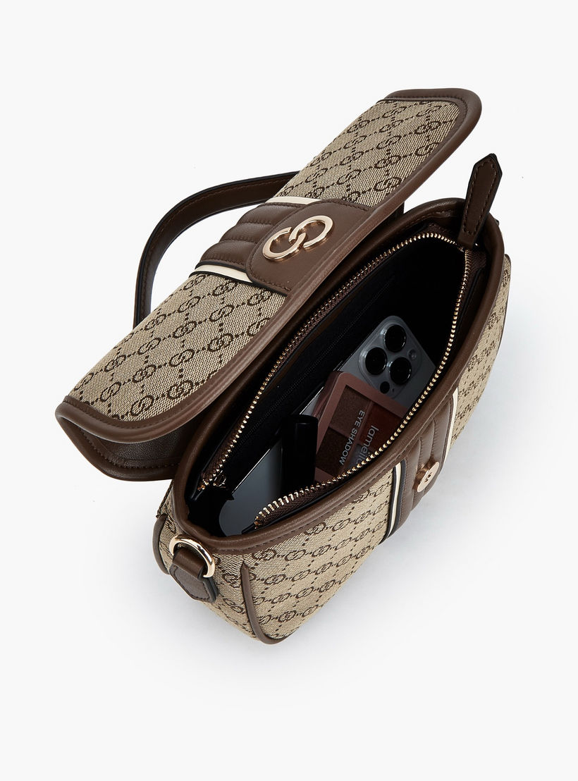 شنطة ساتشيل بملمس مونوجرام بارز وحزام قابل للفصل من سيليست-women-bagsandwallets-handbags-image-8