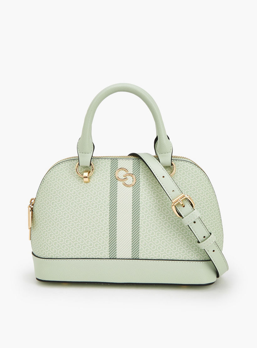 شنطة قبة بمقبض مزدوج وطبعات مونوجرام من سيليست-women-bagsandwallets-handbags-image-1