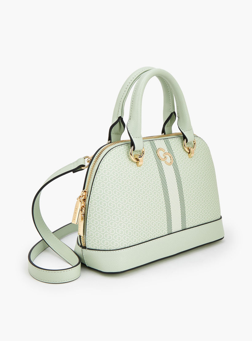 شنطة قبة بمقبض مزدوج وطبعات مونوجرام من سيليست-women-bagsandwallets-handbags-image-4