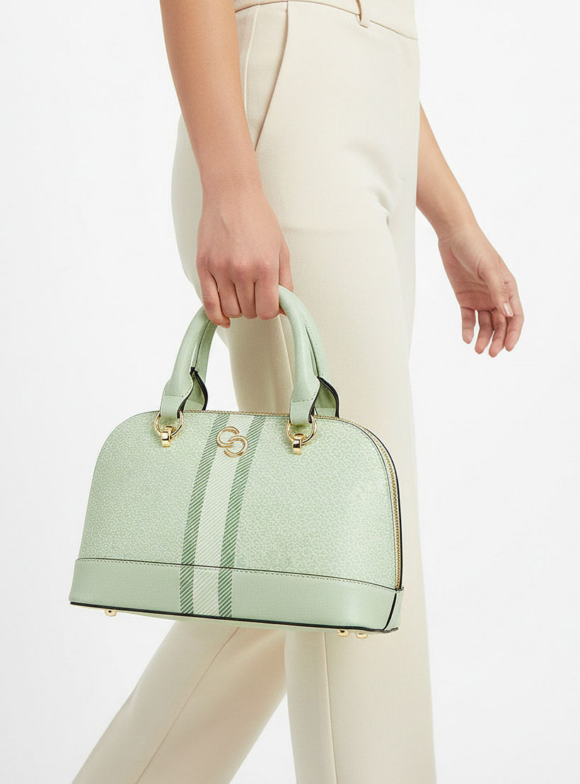 شنطة قبة بمقبض مزدوج وطبعات مونوجرام من سيليست-women-bagsandwallets-handbags-image-2