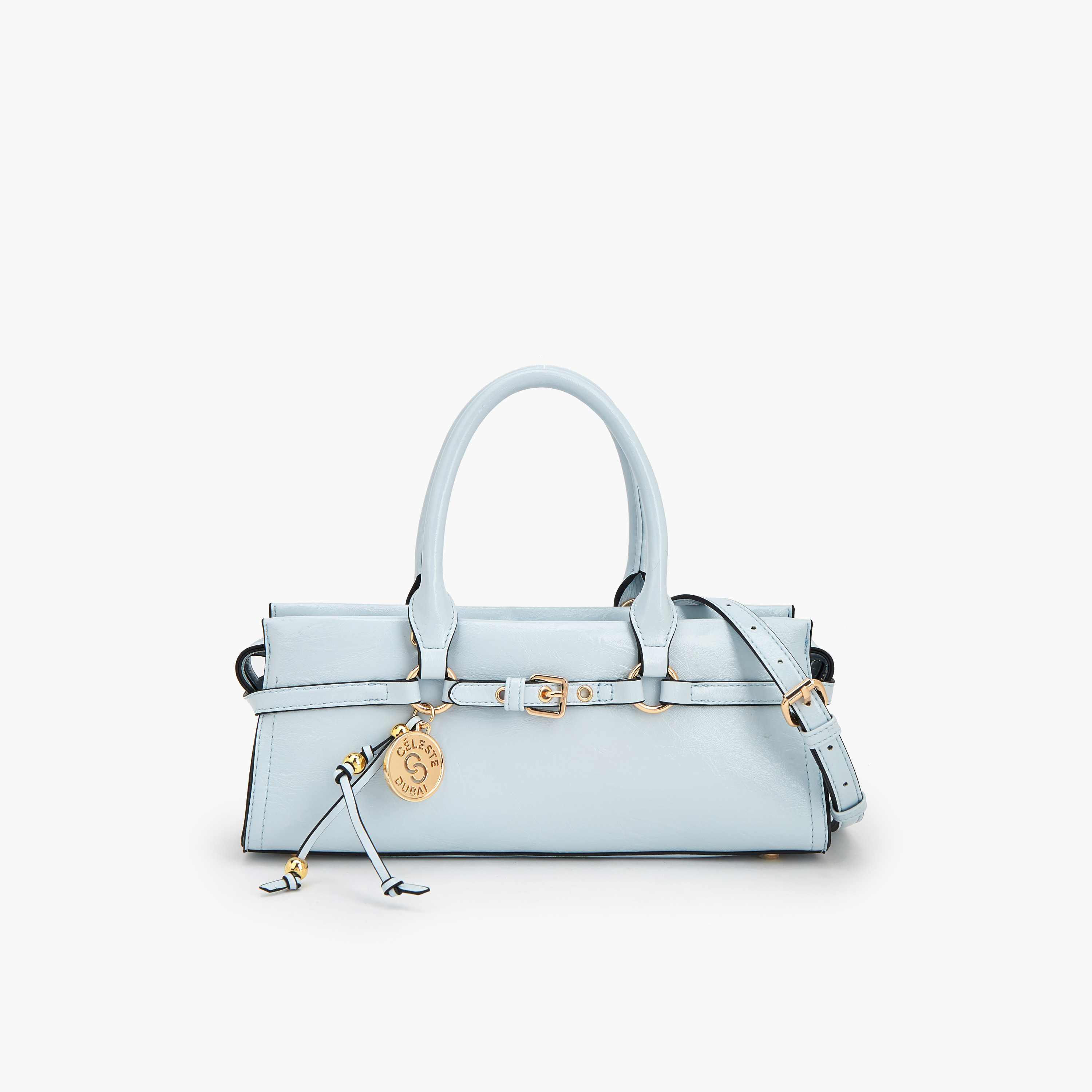 Celeste Buckle Detail Tote Bag with Double Handle-women-bagsandwallets-handbags-image-1