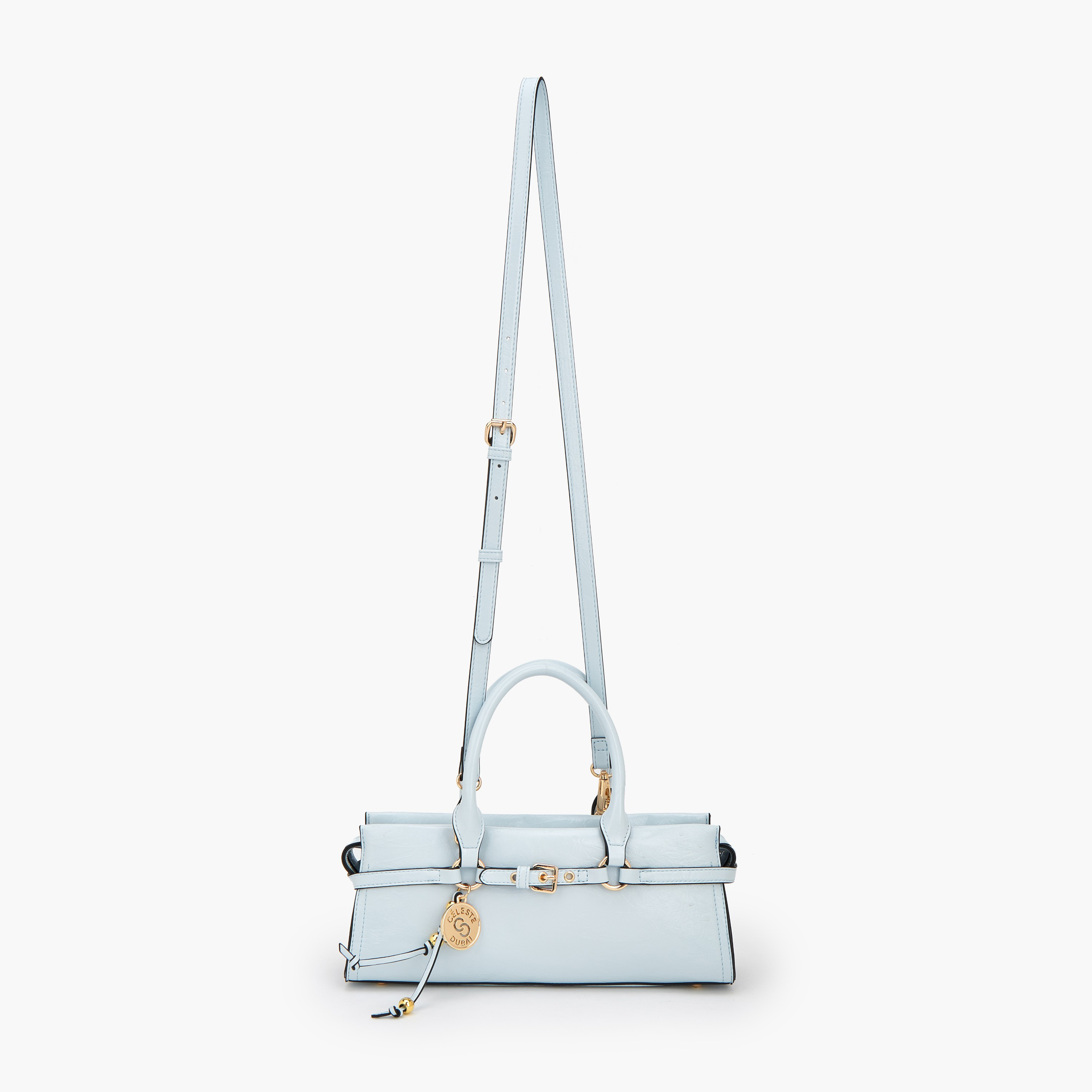 Celeste Buckle Detail Tote Bag with Double Handle-women-bagsandwallets-handbags-image-3