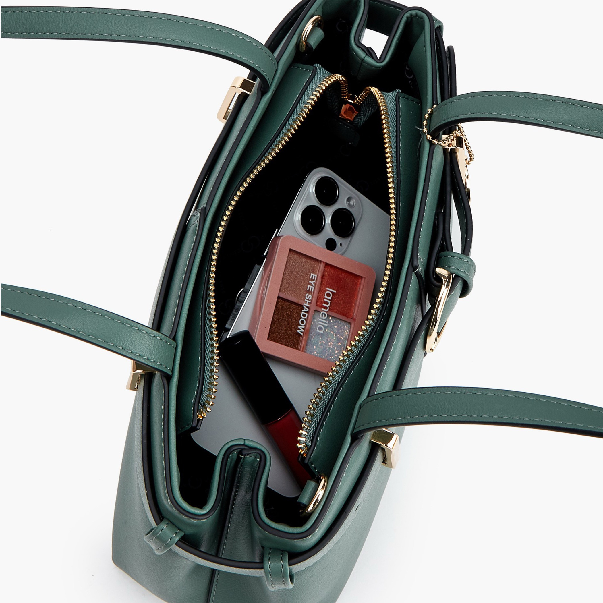 Celeste Buckle Detail Tote Bag with Double Handle-women-bagsandwallets-handbags-image-8