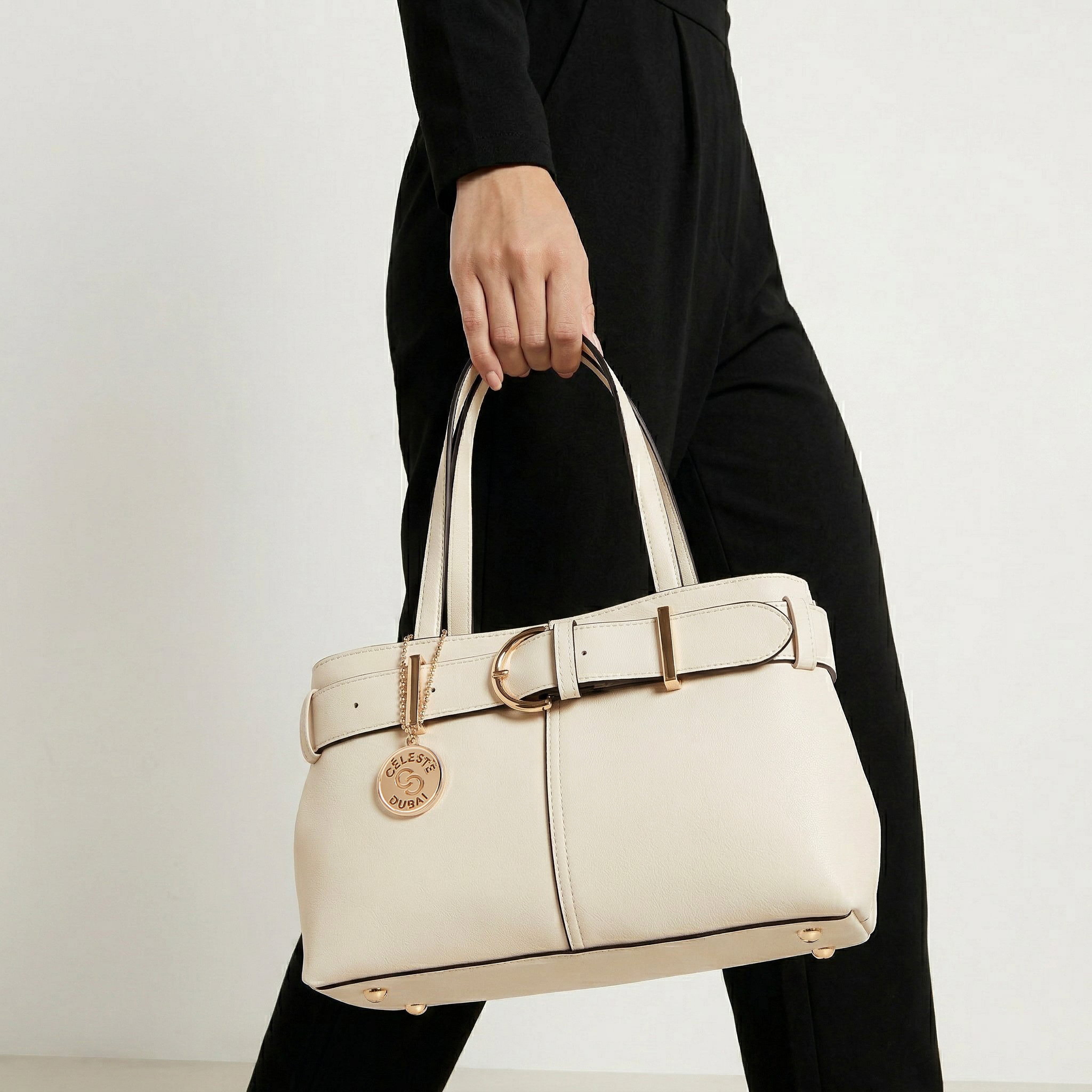 شنطة توتي بتفاصيل إبزيم ومقبض مزدوج من سيليست-women-bagsandwallets-handbags-image-2