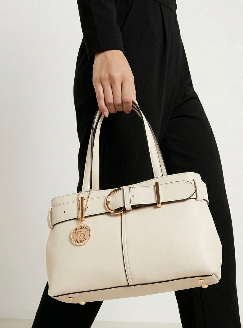 شنطة توتي بتفاصيل إبزيم ومقبض مزدوج من سيليست-women-bagsandwallets-handbags-image-2