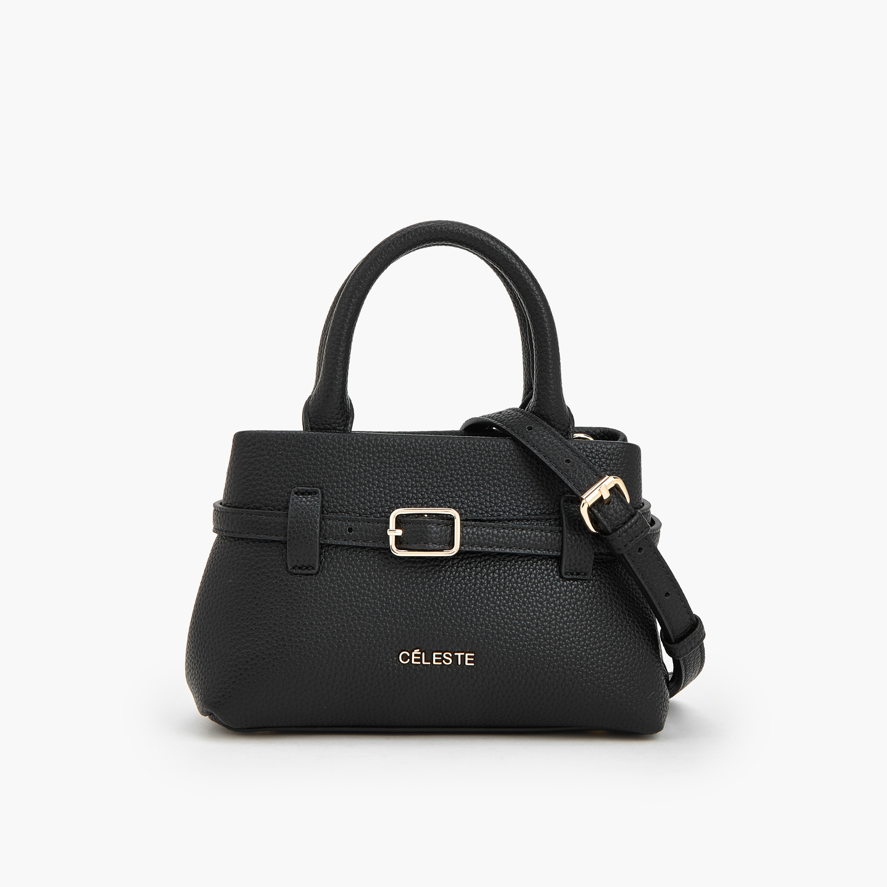 Celeste Buckle Detail Tote Bag with Double Handle-women-bagsandwallets-handbags-image-1