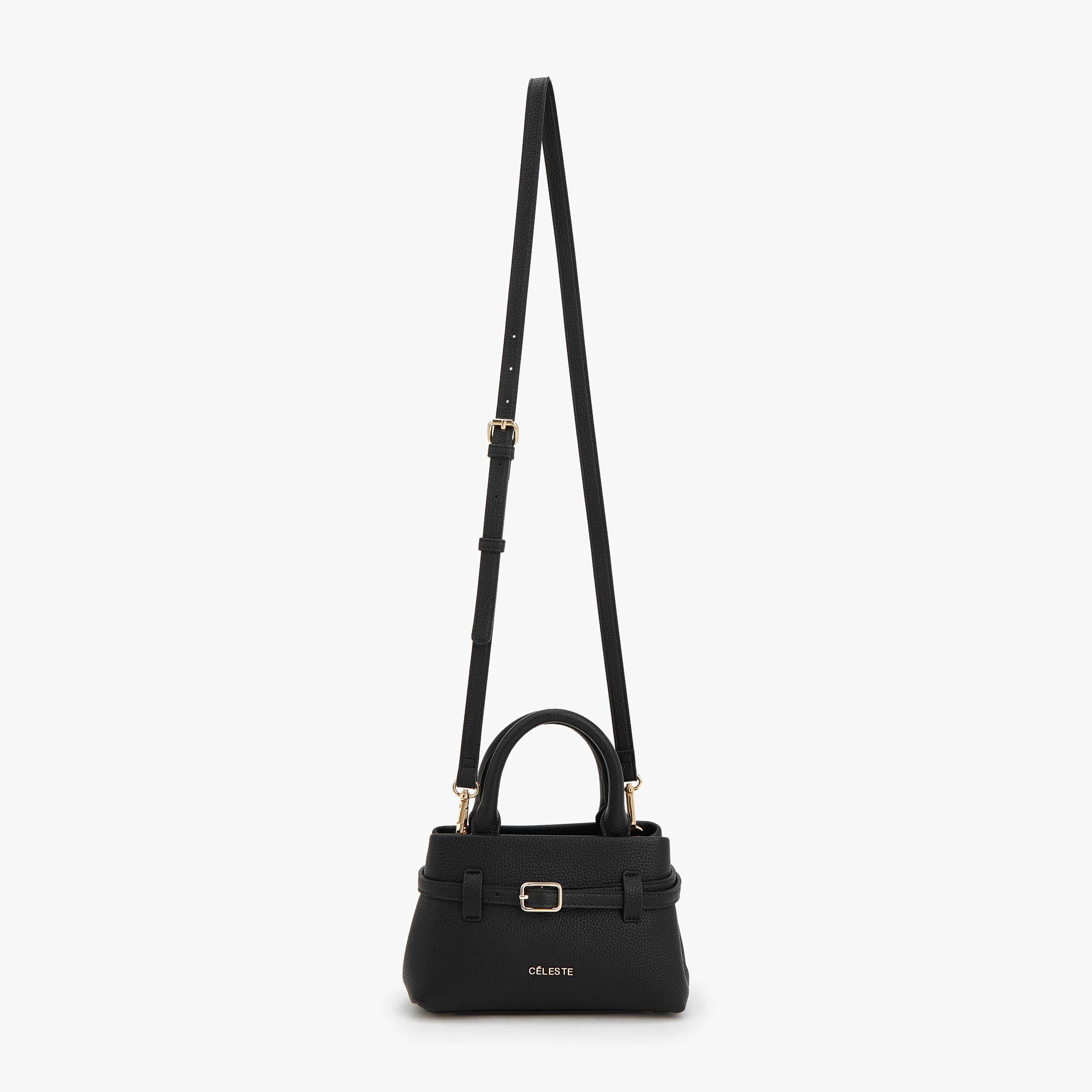 Celeste Buckle Detail Tote Bag with Double Handle-women-bagsandwallets-handbags-image-3